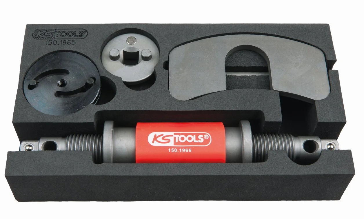 KS Tools 150.1965 Dispositivo di pressione e rotazione universale, 4 pz.