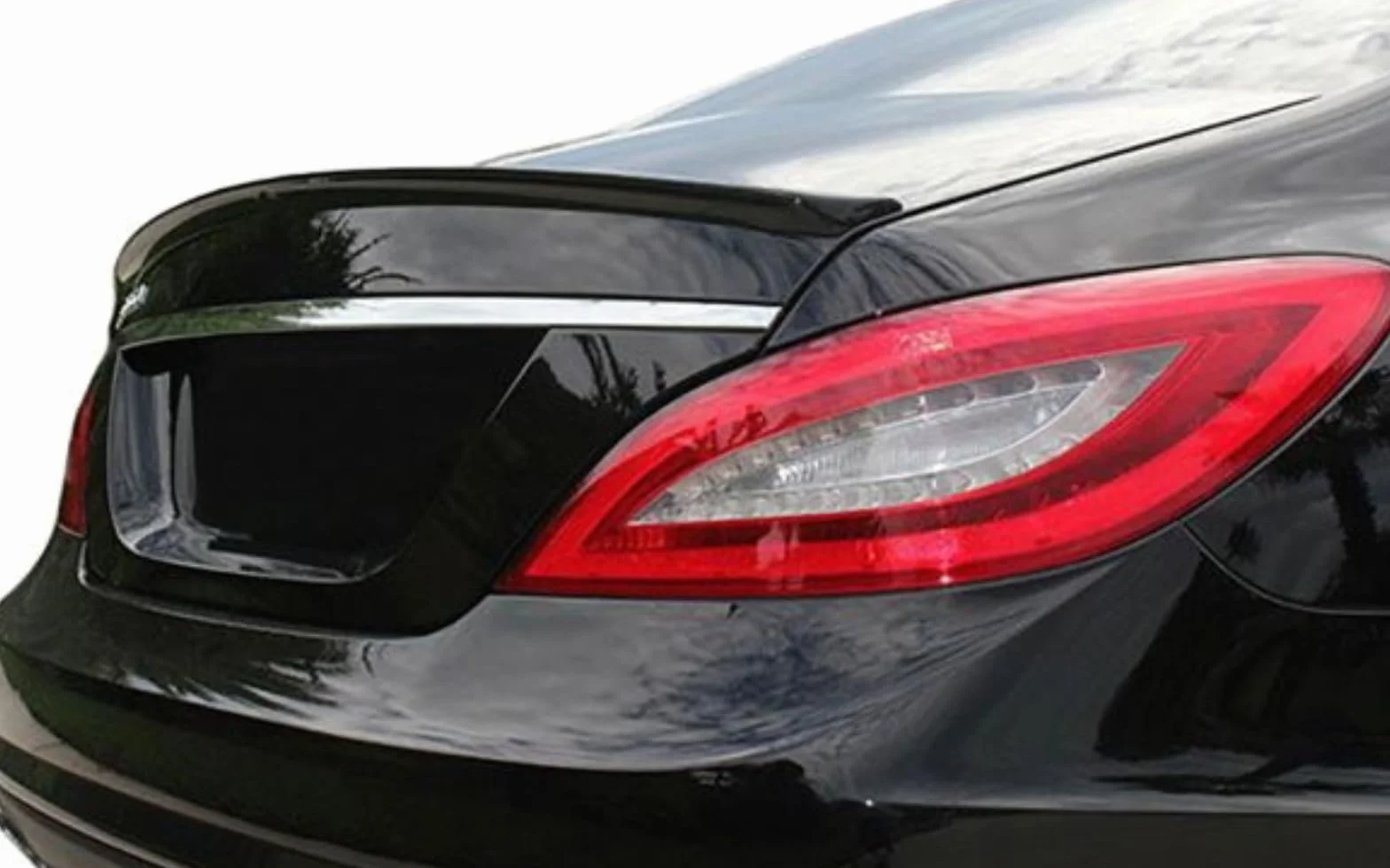 Mptuned Spoiler posteriore per bagagliaio, nero lucido, compatibile con classe CLS W218/C218 2010-2018, in plastica ABS di alta qualità, incluso nastro biadesivo