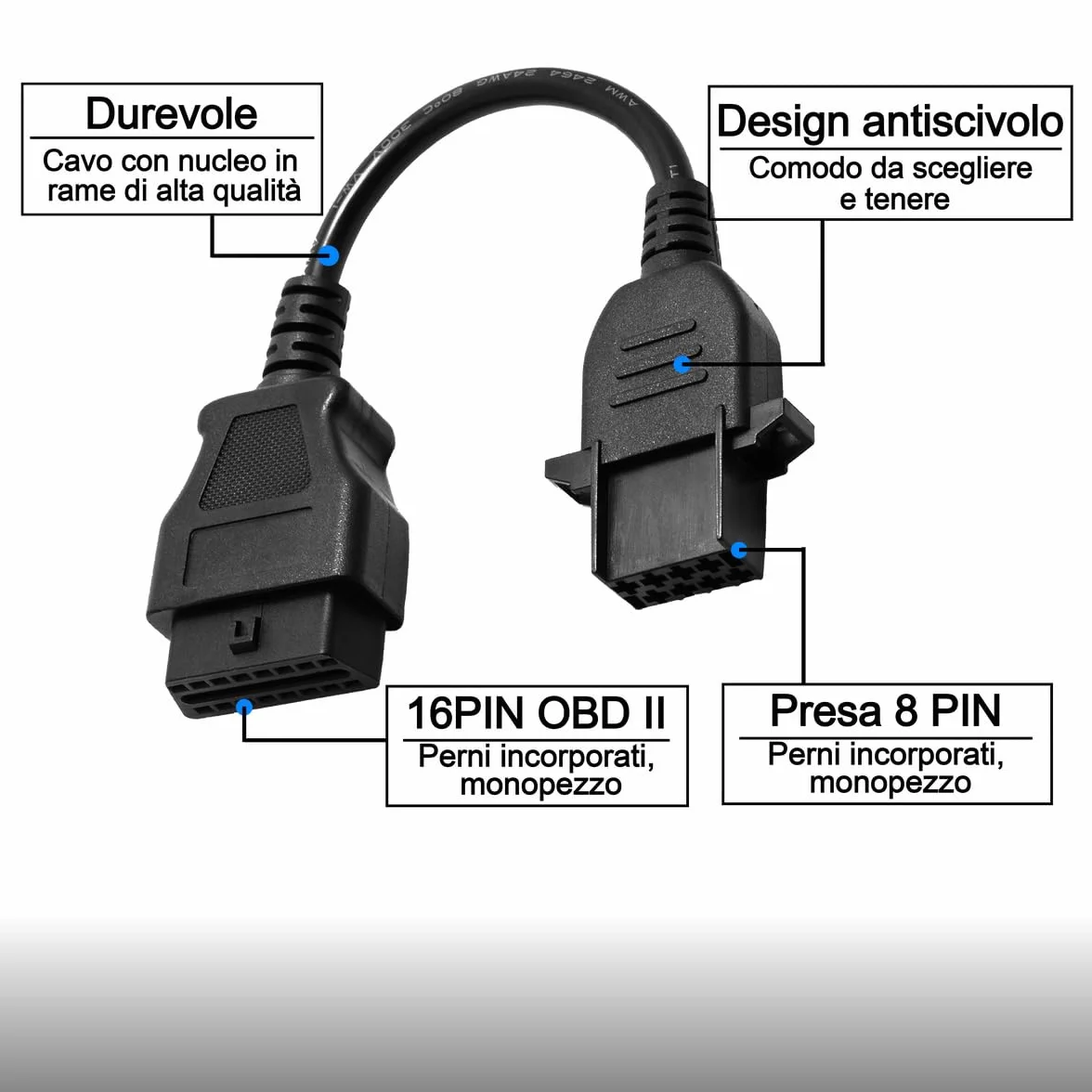 Cavo OBD2 Pin 8 per Diagnostica Camion VOLVO