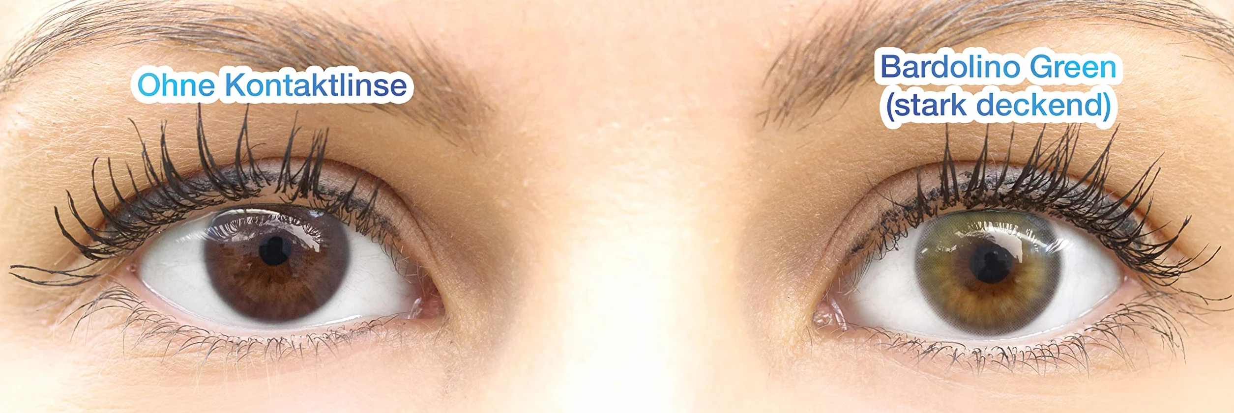 GLAMLENS Bardolino Green Lenti a Contatto Colorate Verdi - Mensili in Silicone Idrogel - 2 Pezzi - 0.00 Diottrie