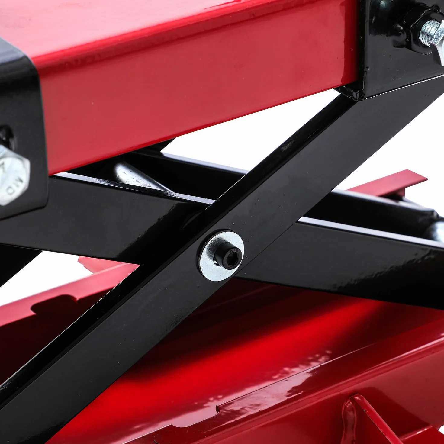 TOPWAY Cavalletto Alzamoto Cric Ponte Sollevatore Moto capacità Max 500 kg Altezza Regolabile 9,5cm - 40cm per Riparazioni Officina Garage