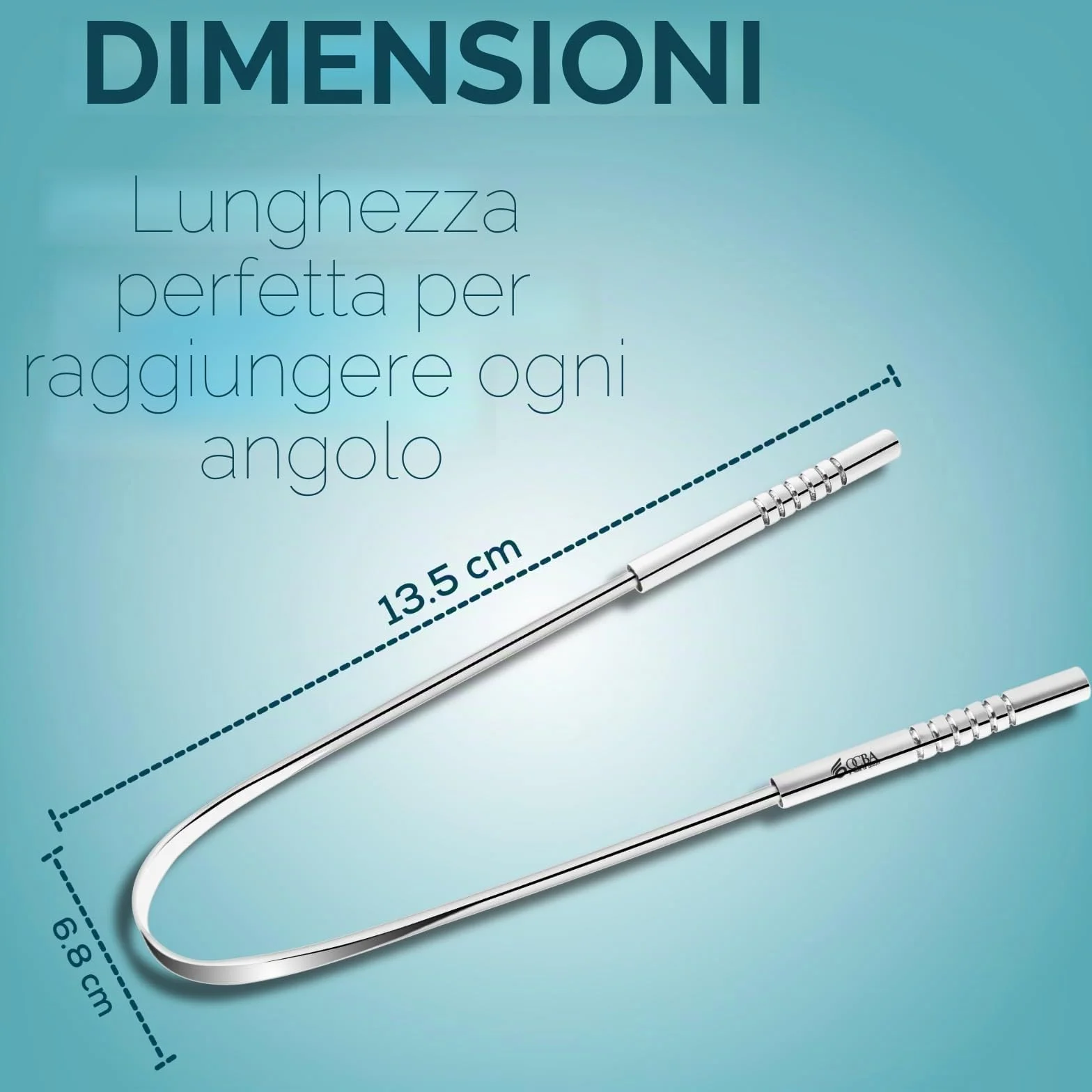 OCBA Raschietto per lingua in acciaio inox per la salute orale