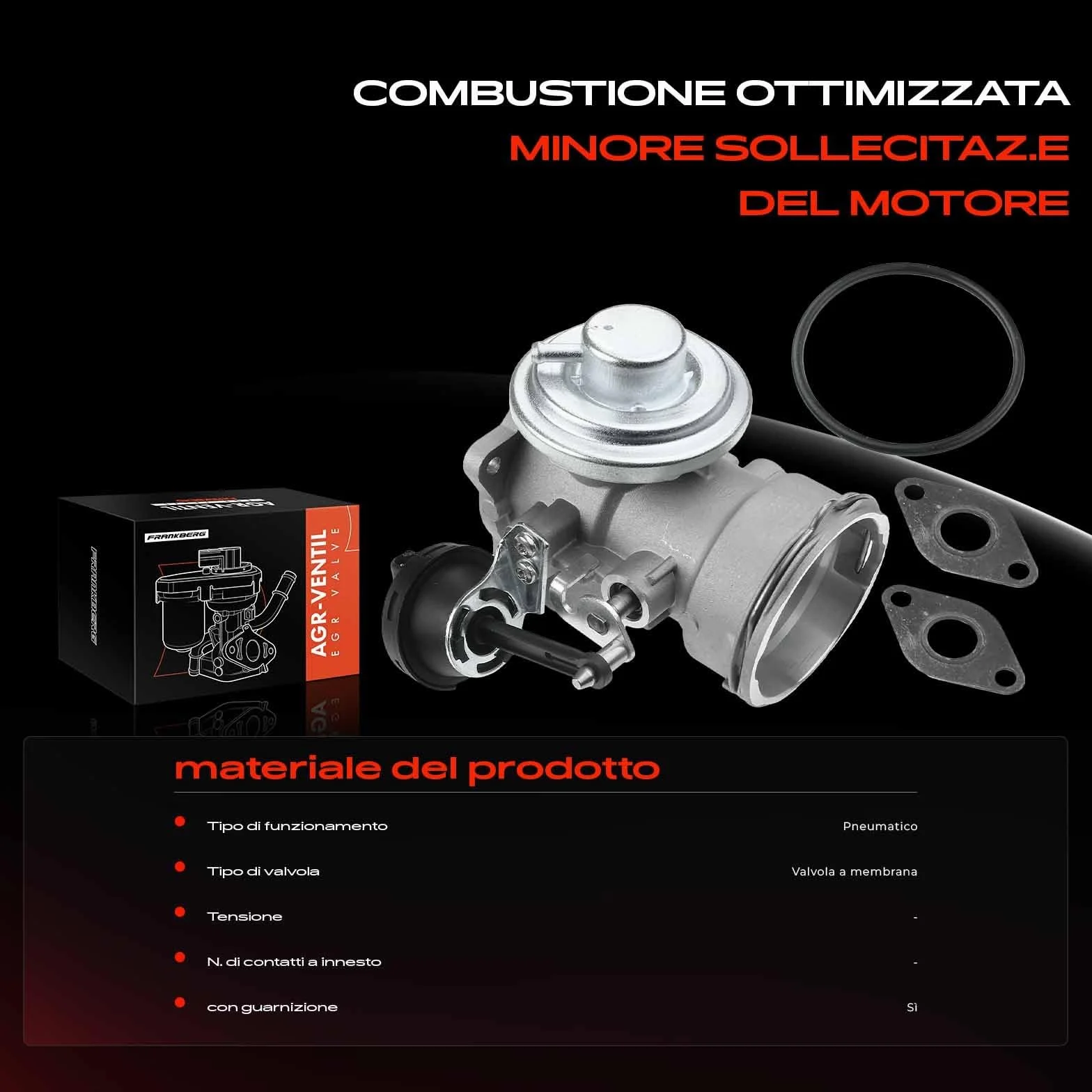 Frankberg Valvola EGR Diesel Compatibile con A3 8L1 1.9L Golf IV 1J1 1.9L Golf IV Variantee 1J5 1.9L Leon 1M1 1.9L O.c.t.a.v.i.a I Combi 1U5 1.9L Replace# 7371D