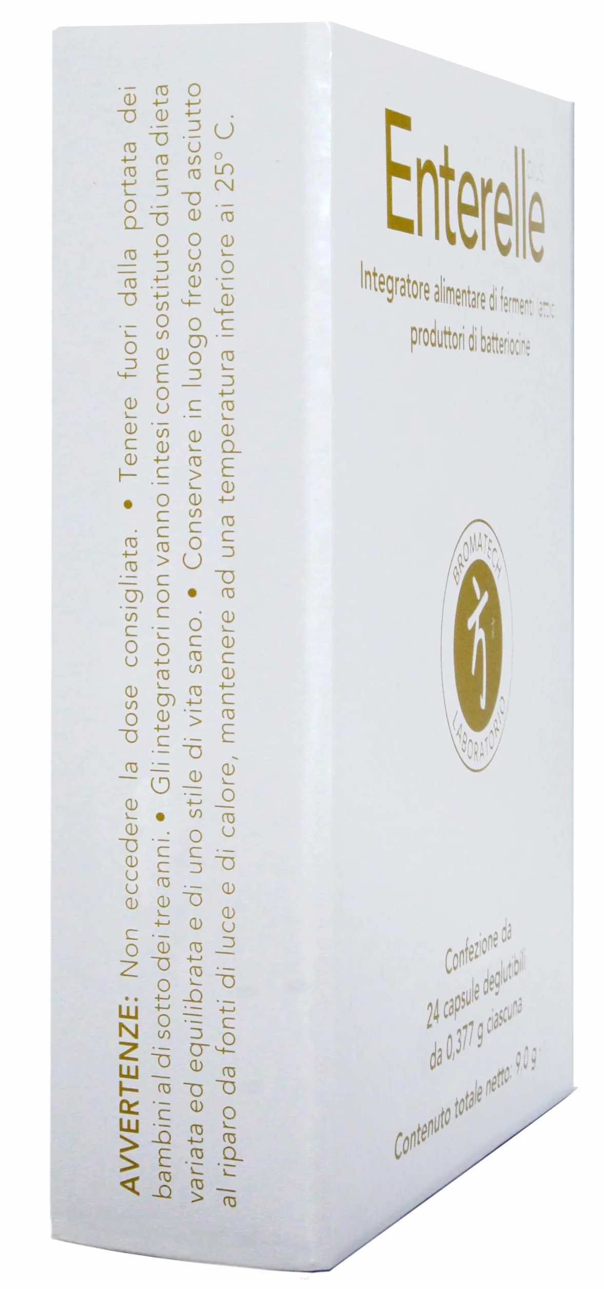 Bromatech Enterelle Plus Integratore Alimentare Fermenti Lattici Batteriocine 24 Capsule