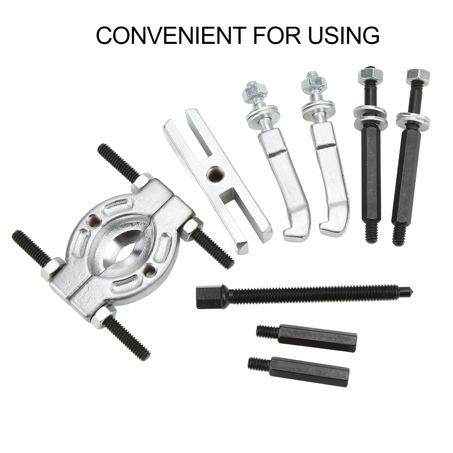 9pcs Set Estrattori per Separatori Cuscinetti Set Estrattori per Separatori di Cuscinetti Kit di Strumenti per La Rimozione di Cuscinetti Portatili Separatore di Cuscinetti in Metal