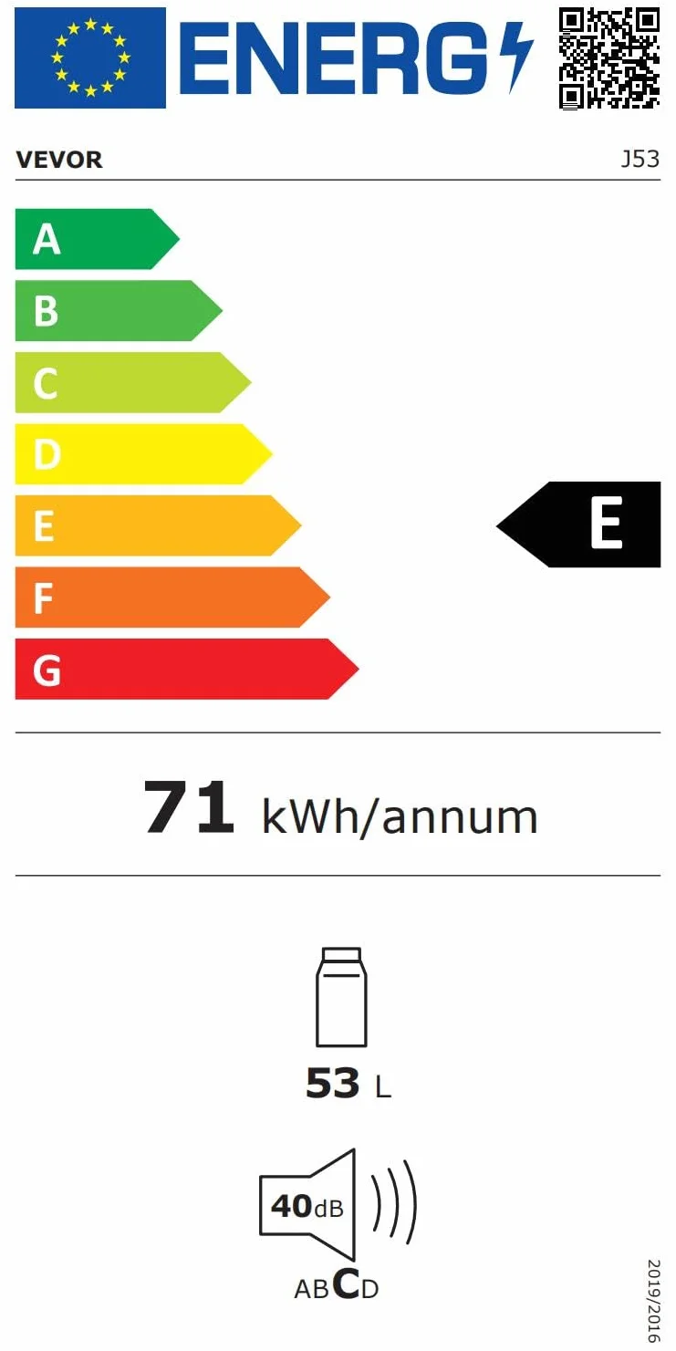 VEVOR Frigo Portatile per Auto, 53 Litri Frigorifero Compressore Congelatore Elettrico CC e CA per Campeggio con Manico Telescopico e Ruote 0,6kW.h da -20°C a 10°C Regolabile per Auto Camion Barca