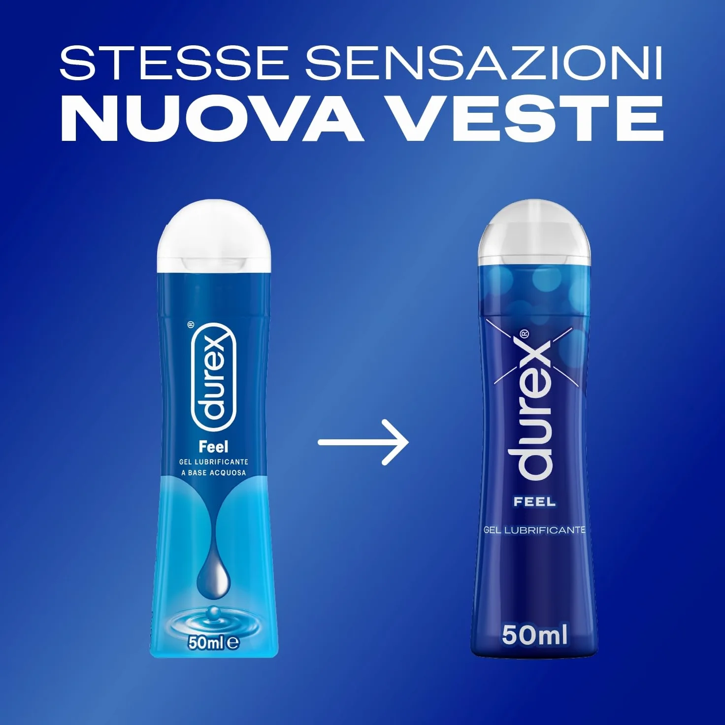 Durex Gel Feel Lubrificante Intimo a Base d’Acqua, 50 ml
