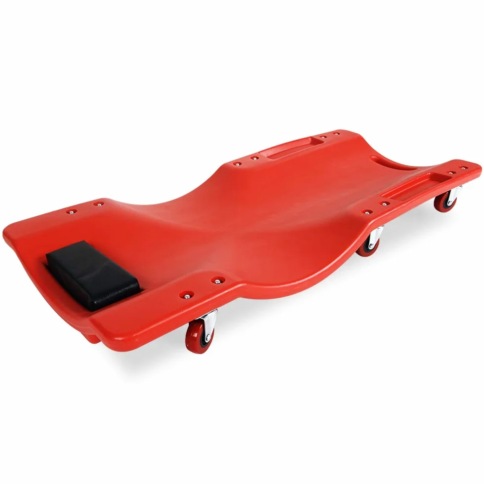 Deuba Carrello sotto Auto Poggiatesta 6 Ruote 360° Forma Ergonomica Lettino sotto Macchina Officina