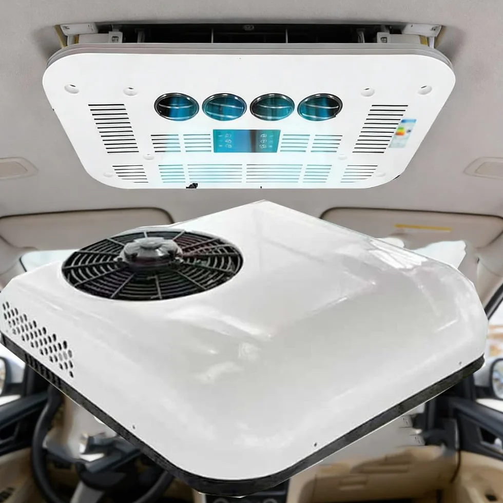 Aria Condizionata 12V 24V Camper Solo Freddo, Precargata Refrigerante per Camion Caravan