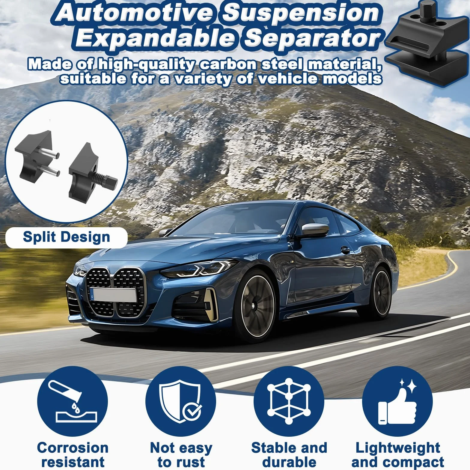 Kit Separatore Espansore con Chiave per Ammortizzatori Auto, Divaricatore Sospensione, Strumento Espansione, Distanziatore