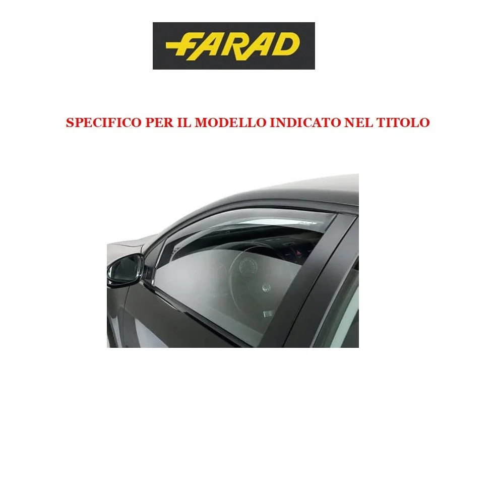Deflettori per pioggia e vento compatibili con Fiat 500X 5P 15+ 12.663 Farad Coppia