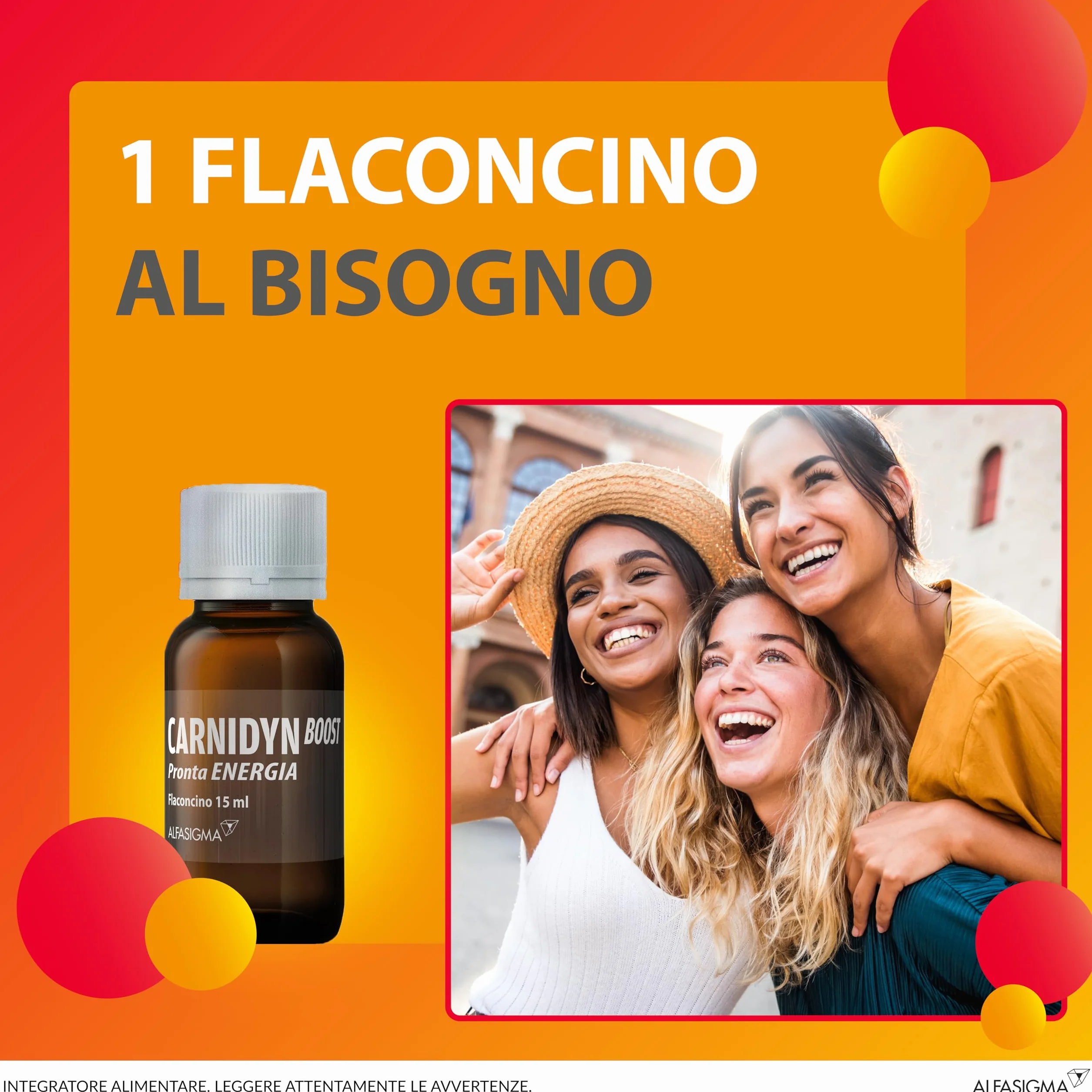 Carnidyn Boost Integratore Extra Energia Carnitina Taurina EnXtra Eleuterococco Vitamine B Senza Caffeina Glutine Lattosio Gusto Frutti Rossi 10 Flaconcini