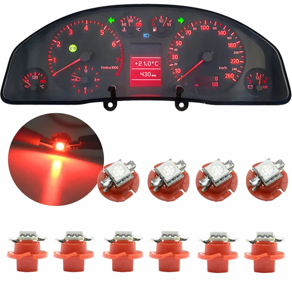 B8.4 LED Cruscotto Indicatore Pannello Strumenti Spia per Audi A4 B5 A3 8L 10 Pezzi