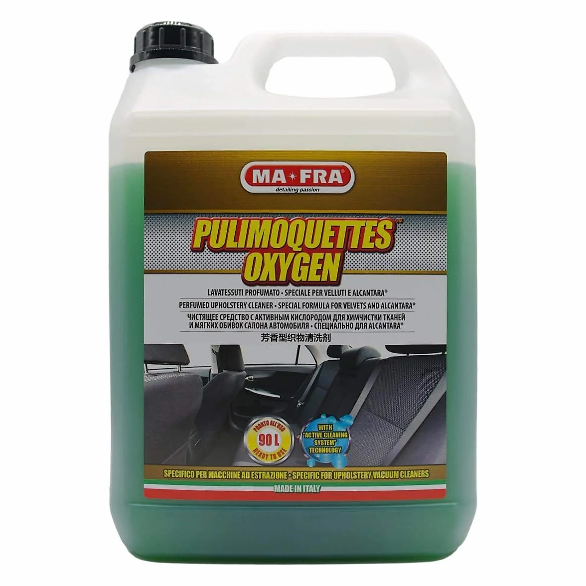 RILEA Pulimoquettes 4,5lt Ma-fra – Detergente per Tessuto, Velluto e Moquette