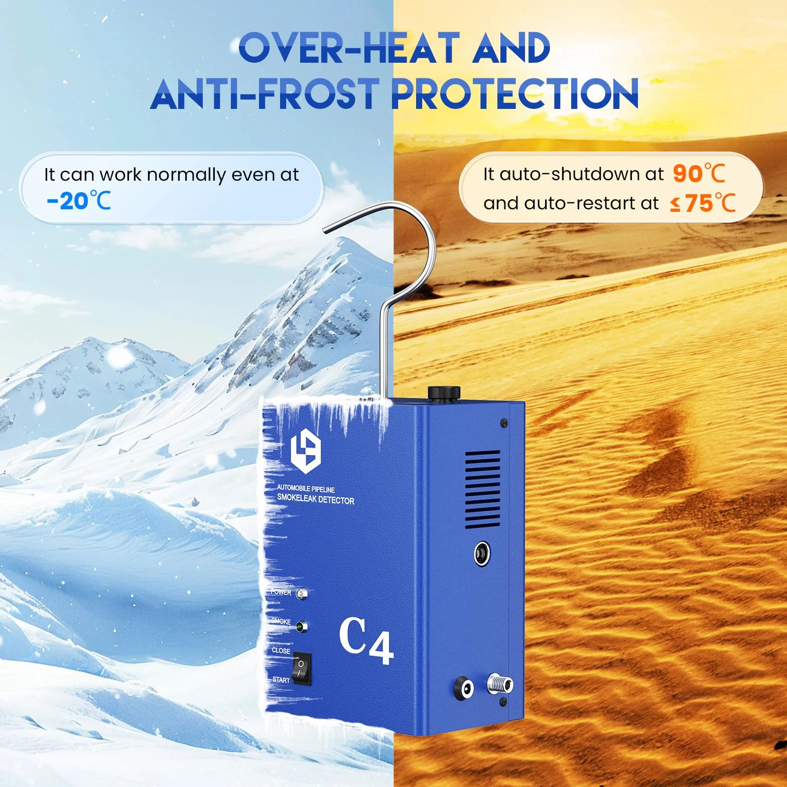 Rilevatore di Perdite 12V ad Alta Precisione per Macchine Fumo Automatico, Aspirapolvere, Carburante e Scarico Auto