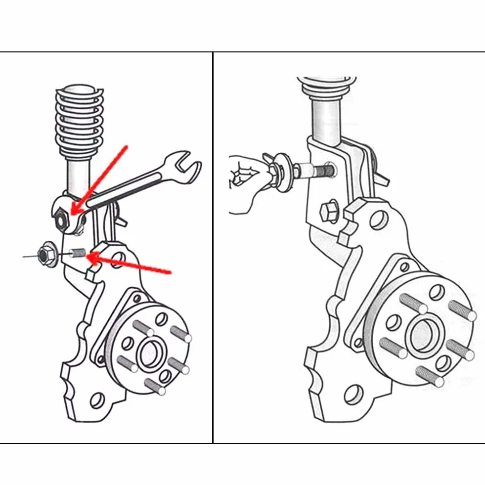 Bullone Camber 4 Pezzi 14mm Curvatura Bulloni a Camma per Veicoli Allineamento Regolabile Kit