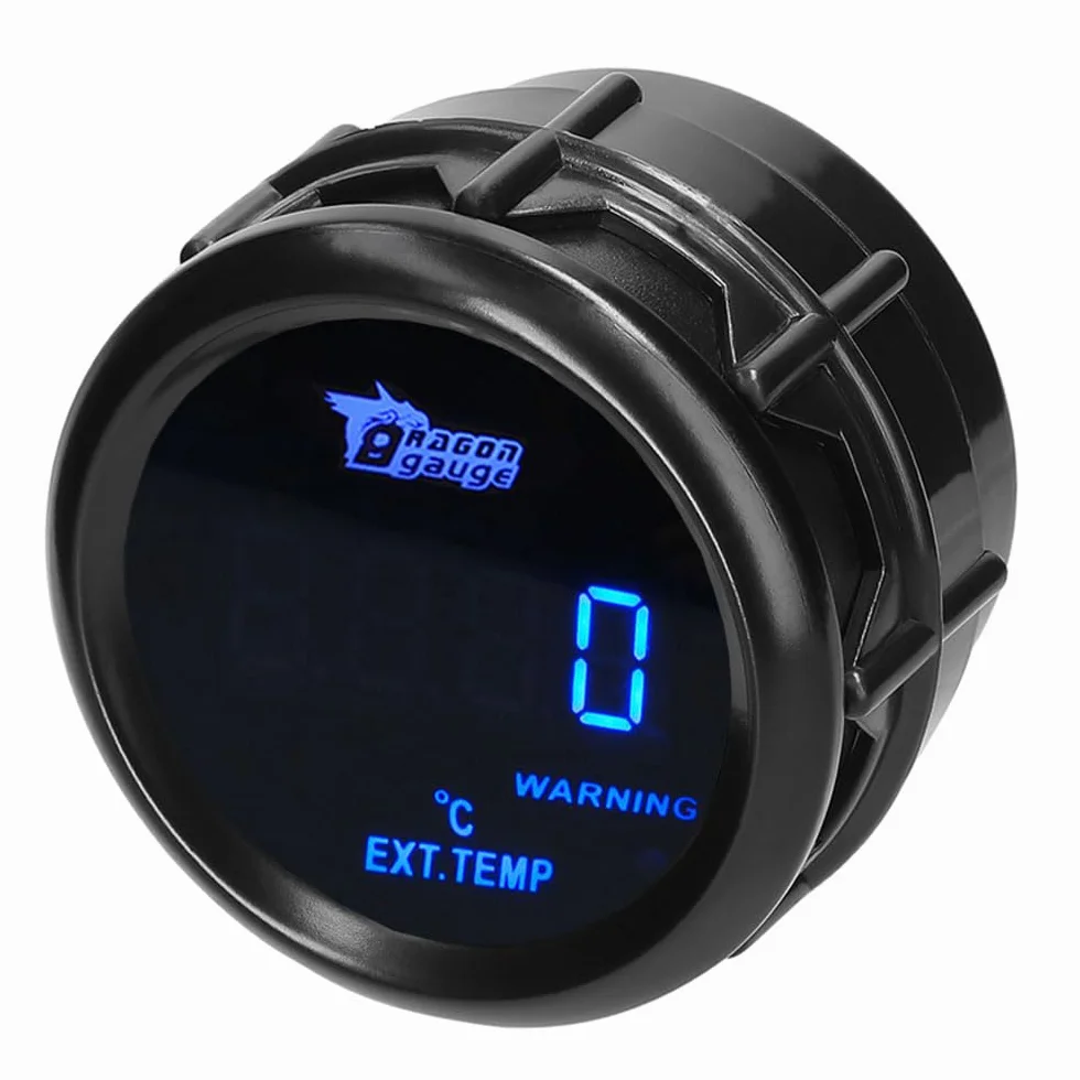 Manometro Scarico Gas Temperatura 52mm Indicatore Calibro con Sensore per Auto