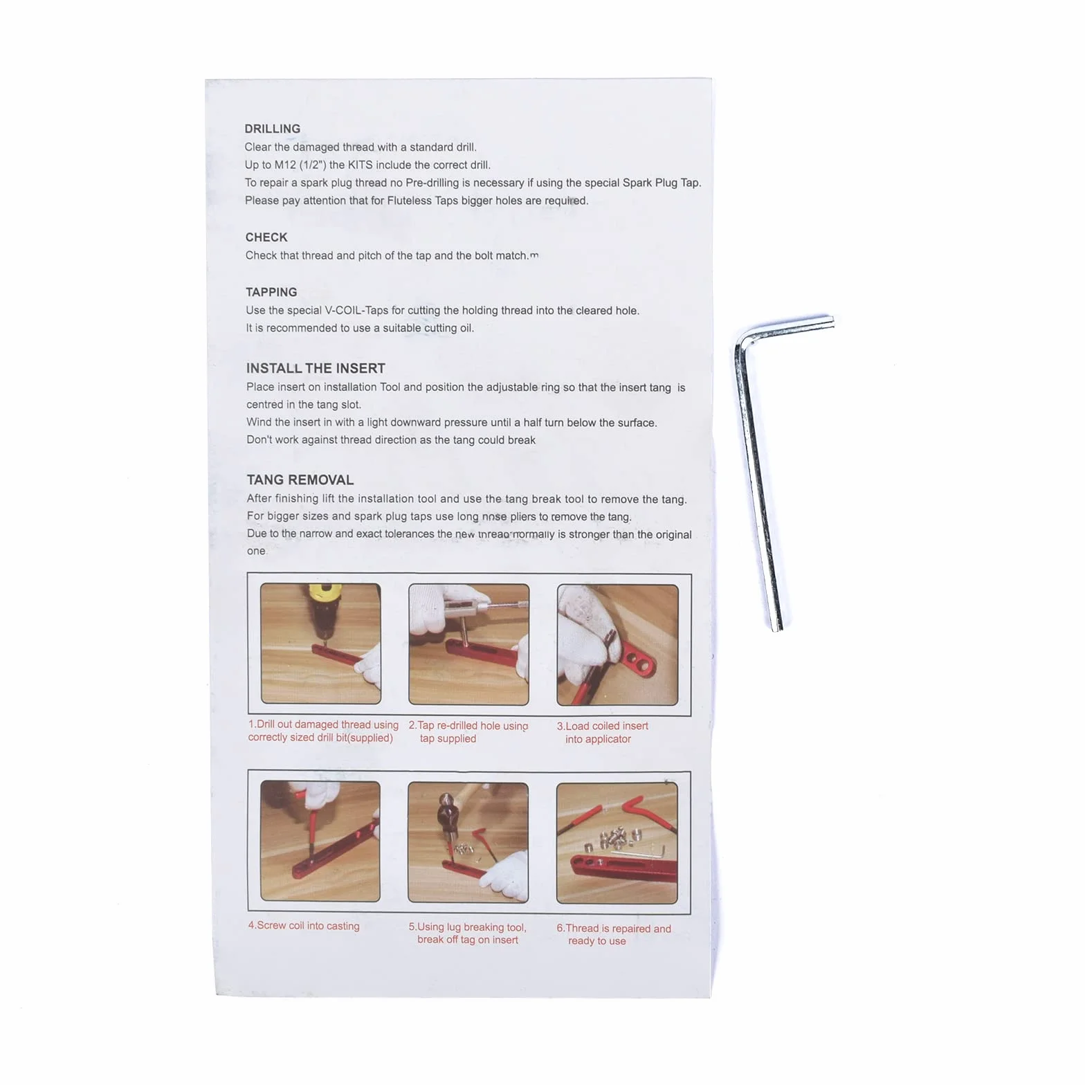 Bisenya Kit riparazione filettatura 131 pezzi M5 M6 M8 M10 M12 blu