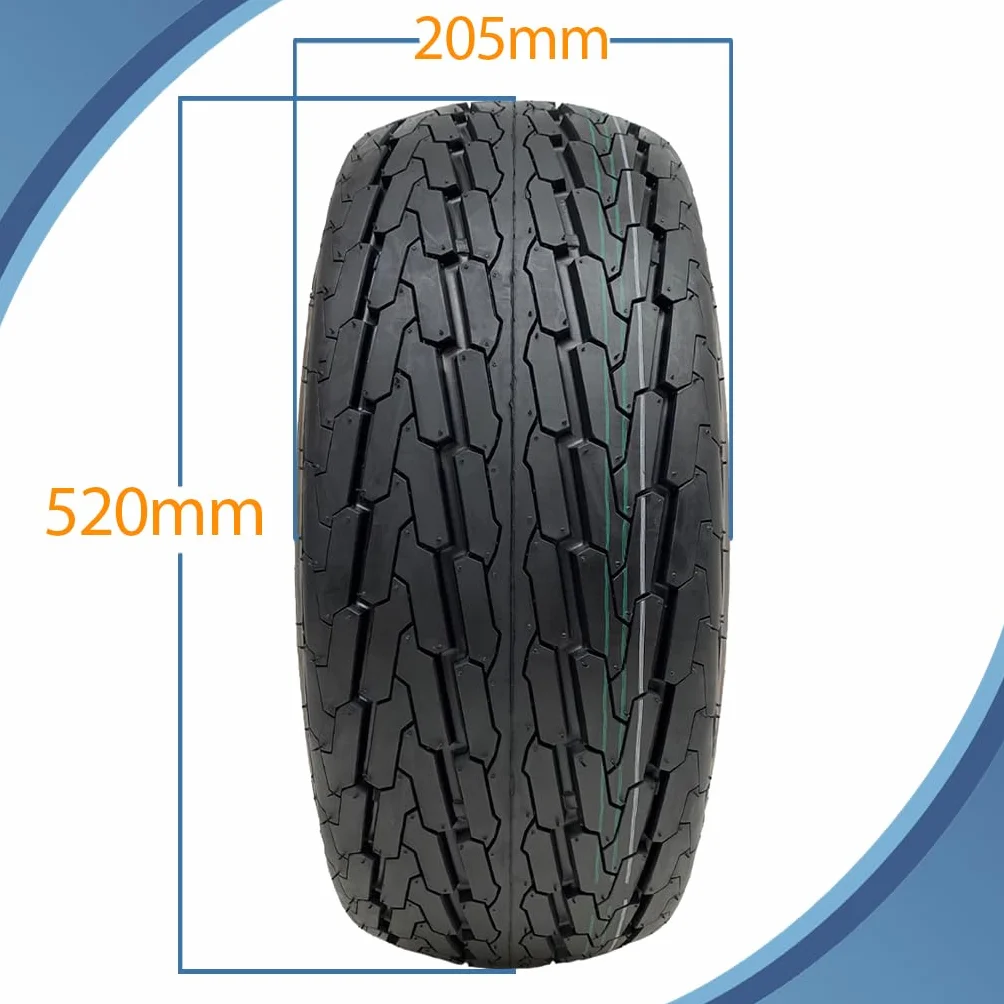 Pneumatico per rimorchio 20,5x8,0-10 8 strati PCD 100 605 kg set da 2