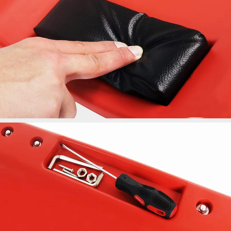 Deuba Carrello sotto Auto Poggiatesta 6 Ruote 360° Forma Ergonomica Lettino sotto Macchina Officina