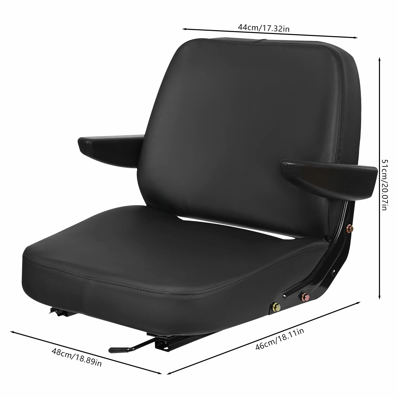 Sedile universale per trattore con bracciolo, sedile per trattori, tosaerba, carrello elevatore, escavatore
