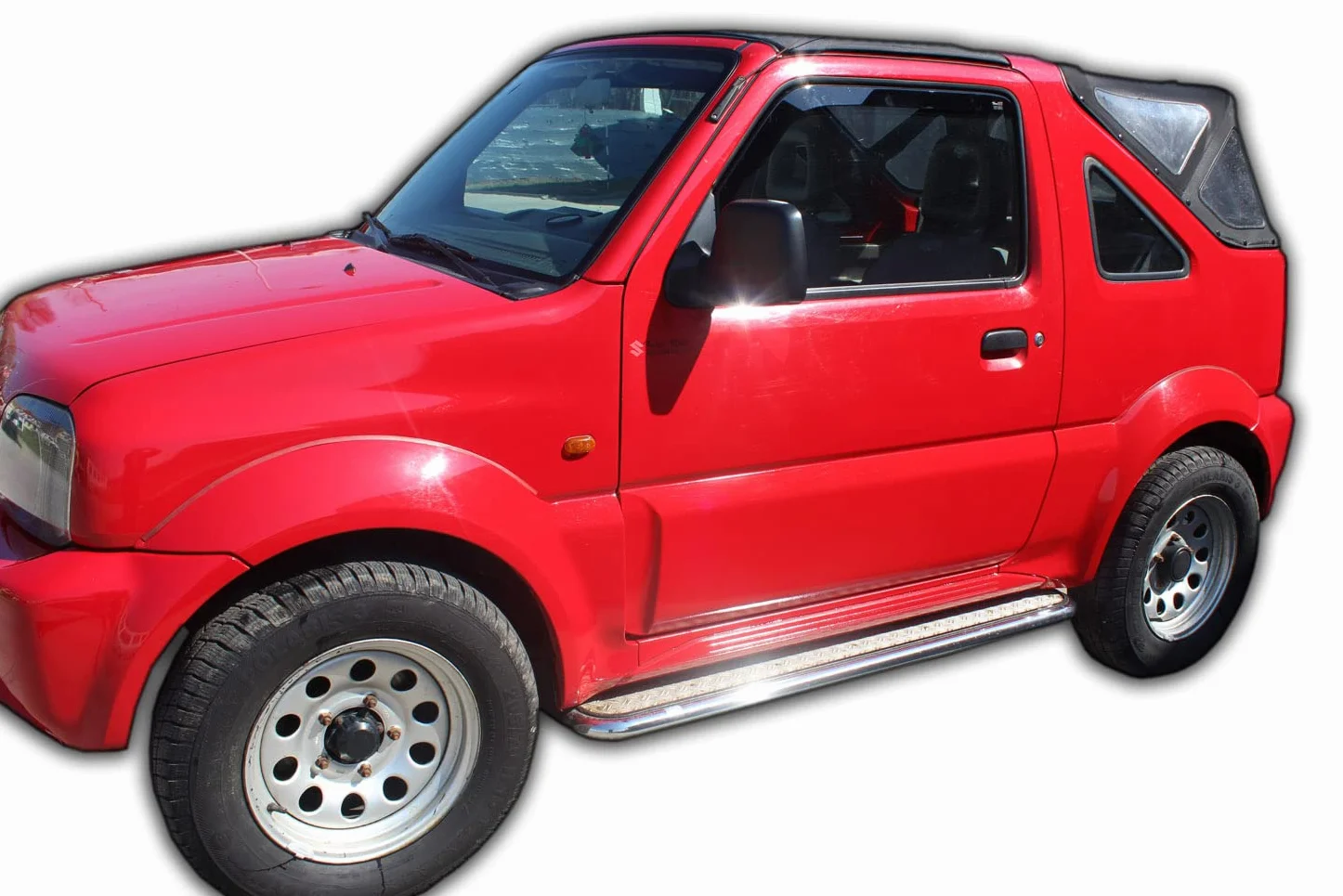Deflettori d'Aria Suzuki Jimny 1998-2018 Set 2 Pezzi Nero Fumé Heko