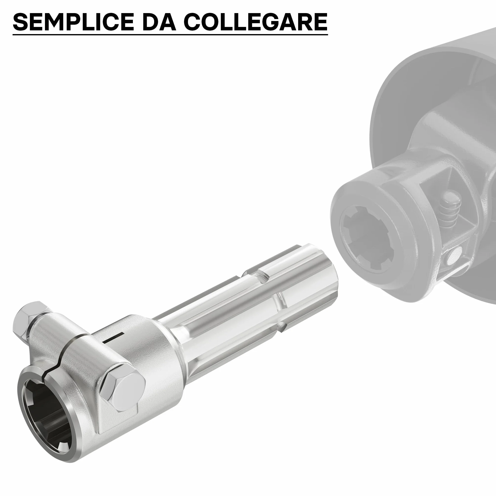 Wiltec Boccola Albero cardanico 160 mm 1 3/8" 6D Trattore