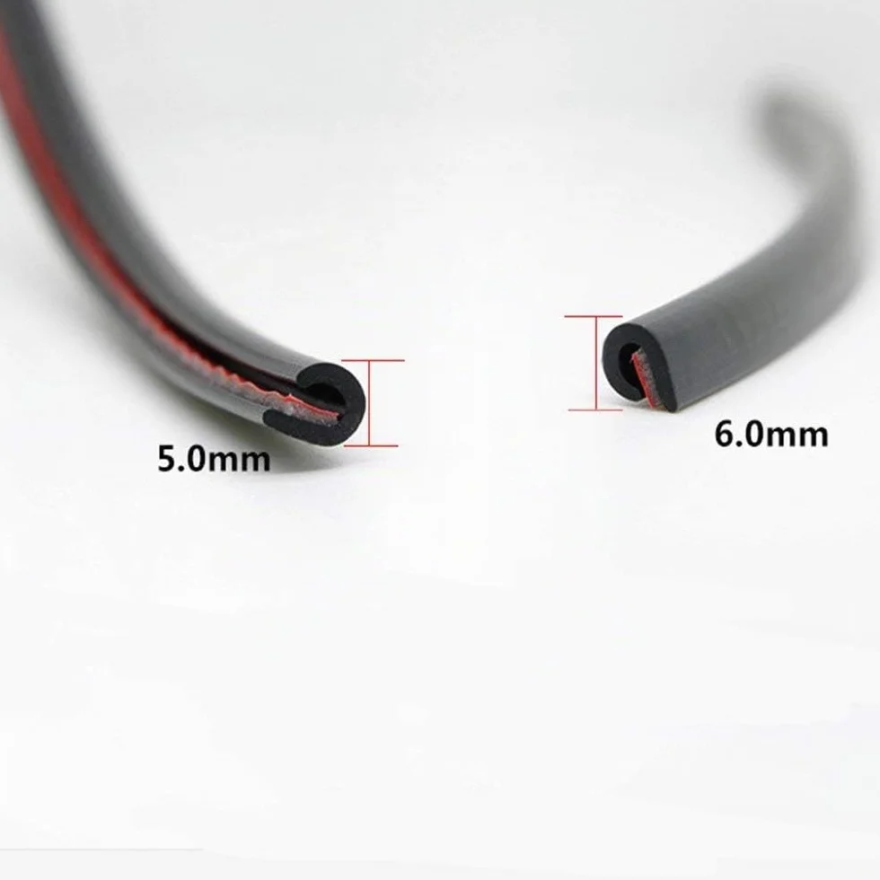5M Car Edge Trim Rubber Seal Pad di protezione a forma di U, adatto per auto SUV MPV e la maggior parte dei modelli (nero)