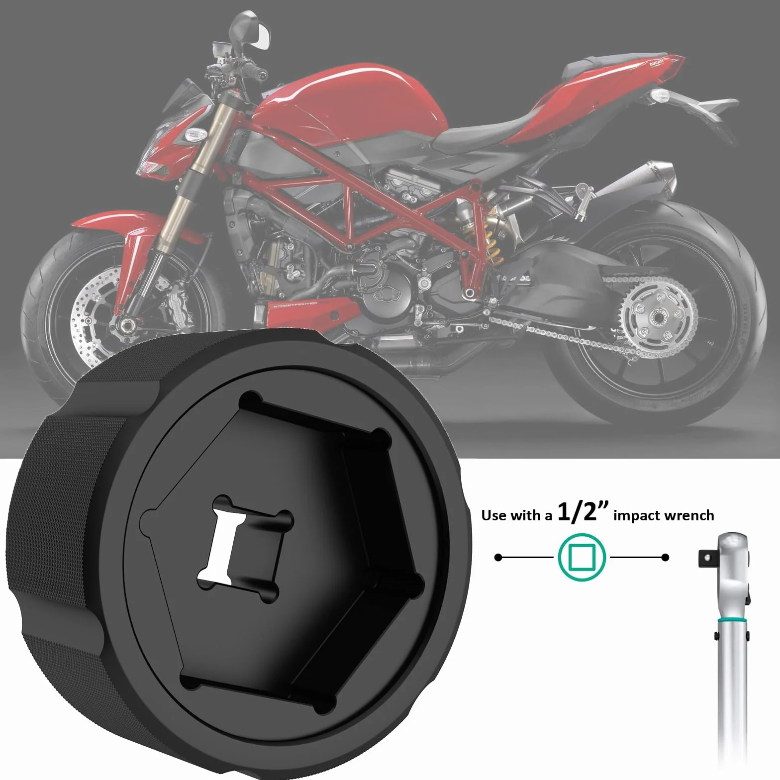 Chiave a bussola 46mm/41mm per ruota Ducati 748 848 916 996 998 Multistrada 1000 1100 Monster S2R S4R S4RS 796 1100 Hypermotard 796 821 939 950 Streetfighter 848