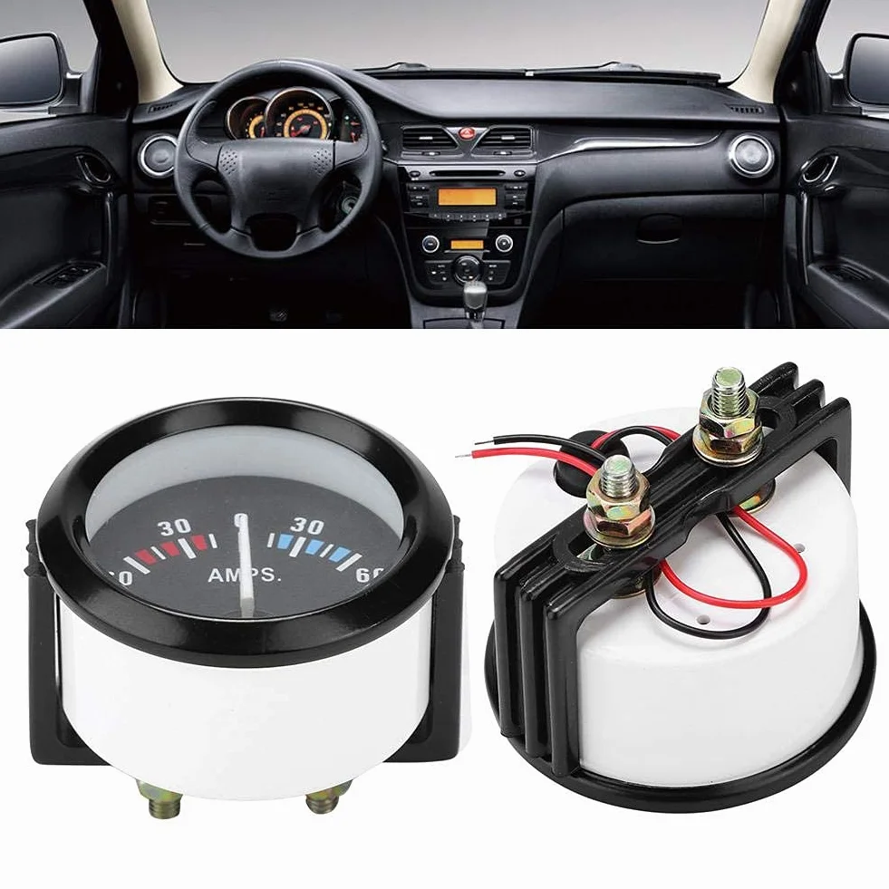 12V 60-0-60 Amp Ammeter Meter Universal Ammeter 52m / 2in universale per veicolo//amperimetro coche 12v