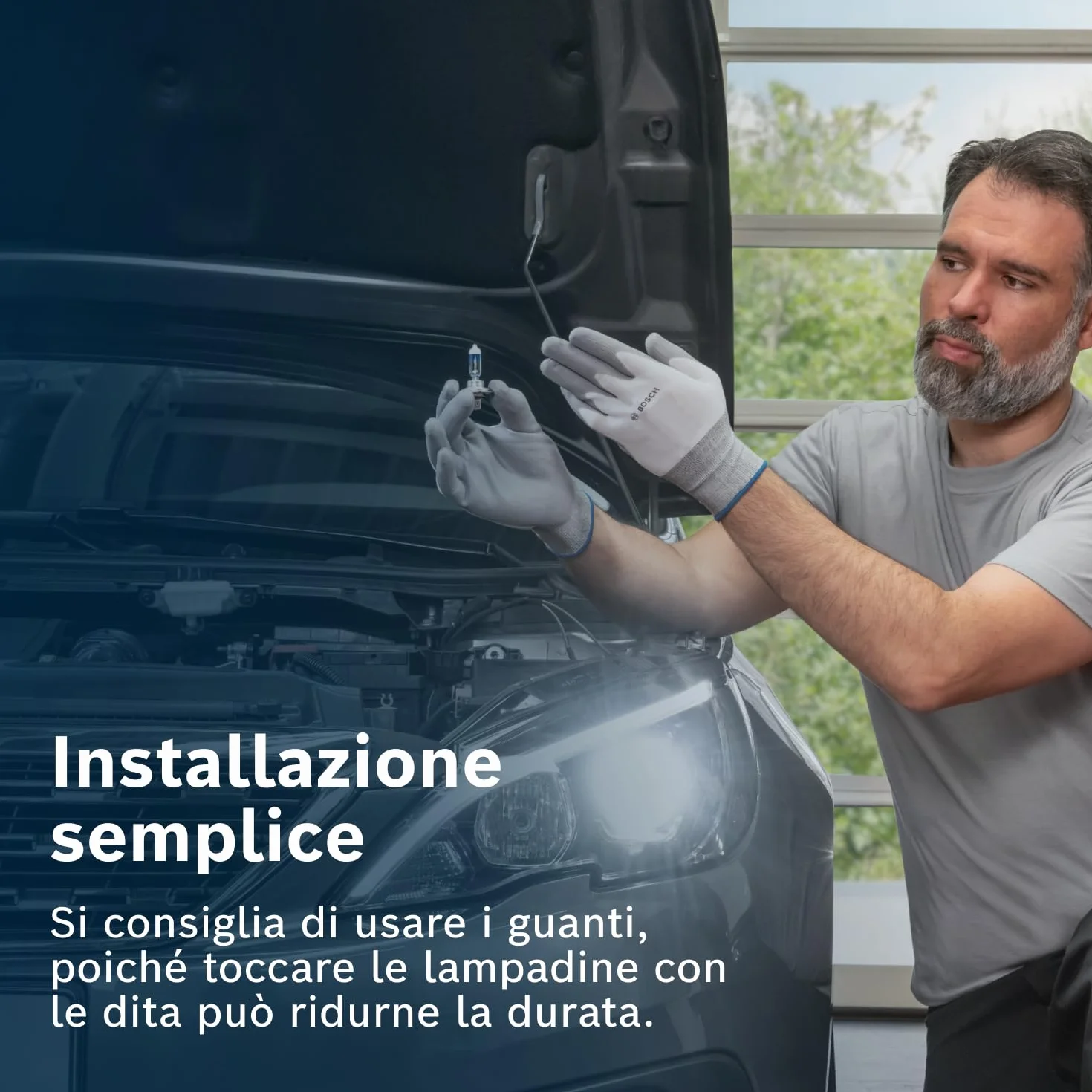 Bosch H4 Pure Light Lampadine Alogene 12V 60/55W P43t Confezione da 2