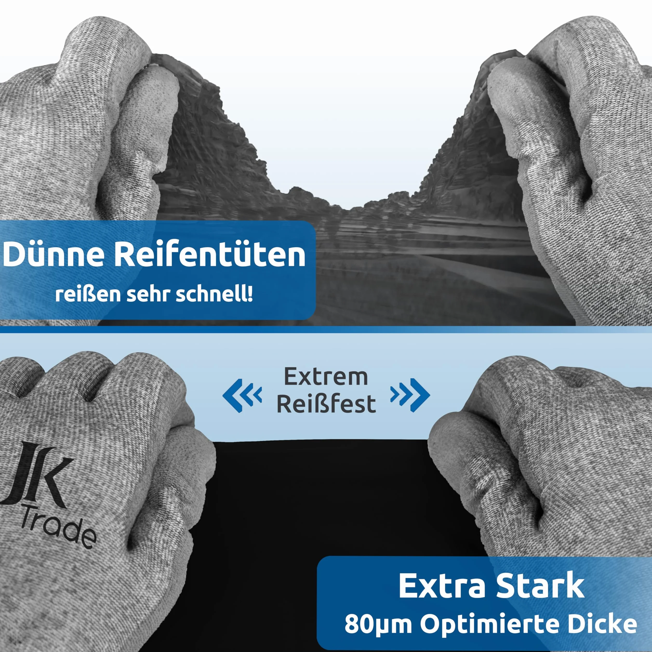 Set di 4 Borse per Pneumatici Extra Resistenti JK Trade® per 16-22 Pollici