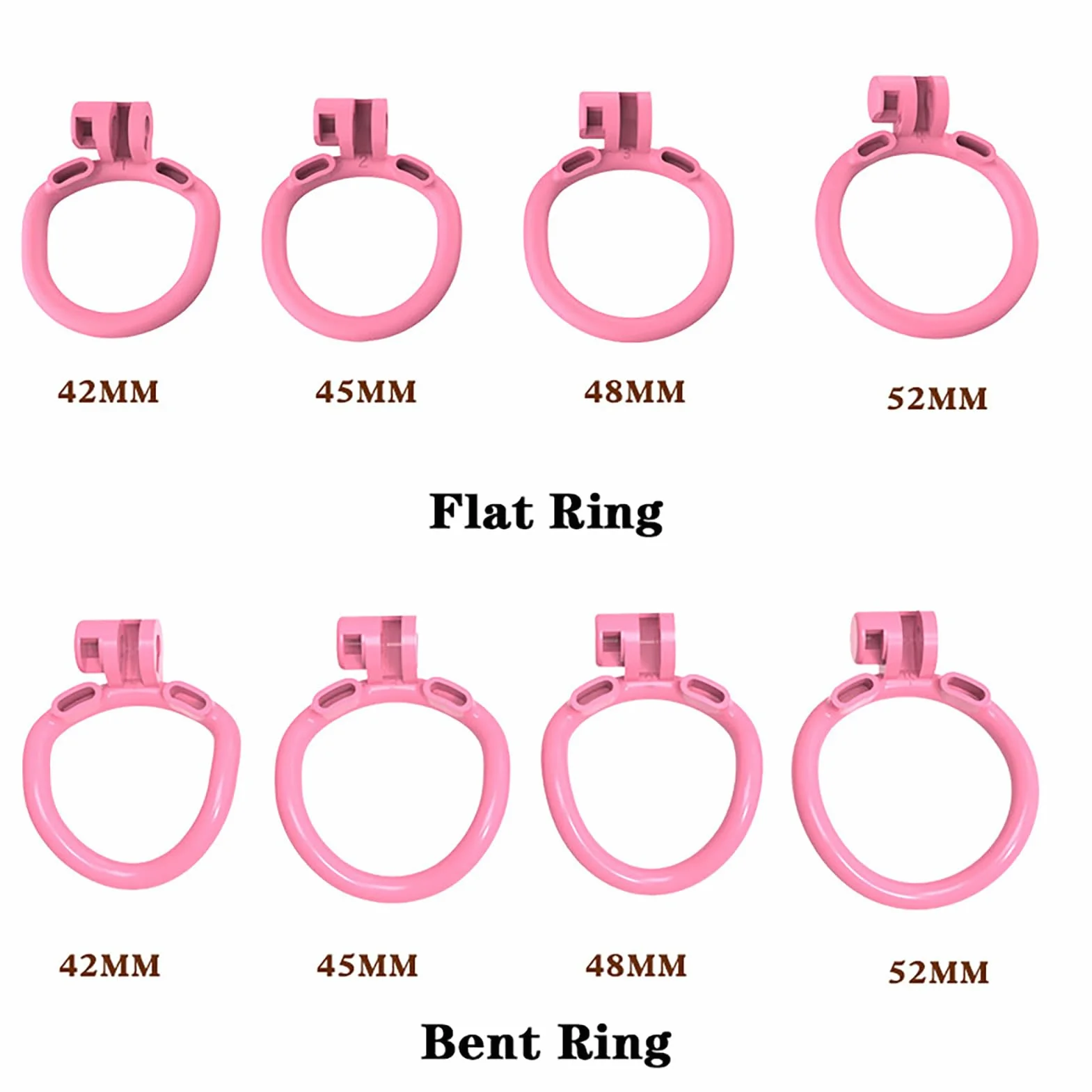 Sissy Chastity Cage Uomo Pink Cintura Di Castità Maschile Cock Cage Erotitici Sexy Per Coppie (Flat Ring,Micro)