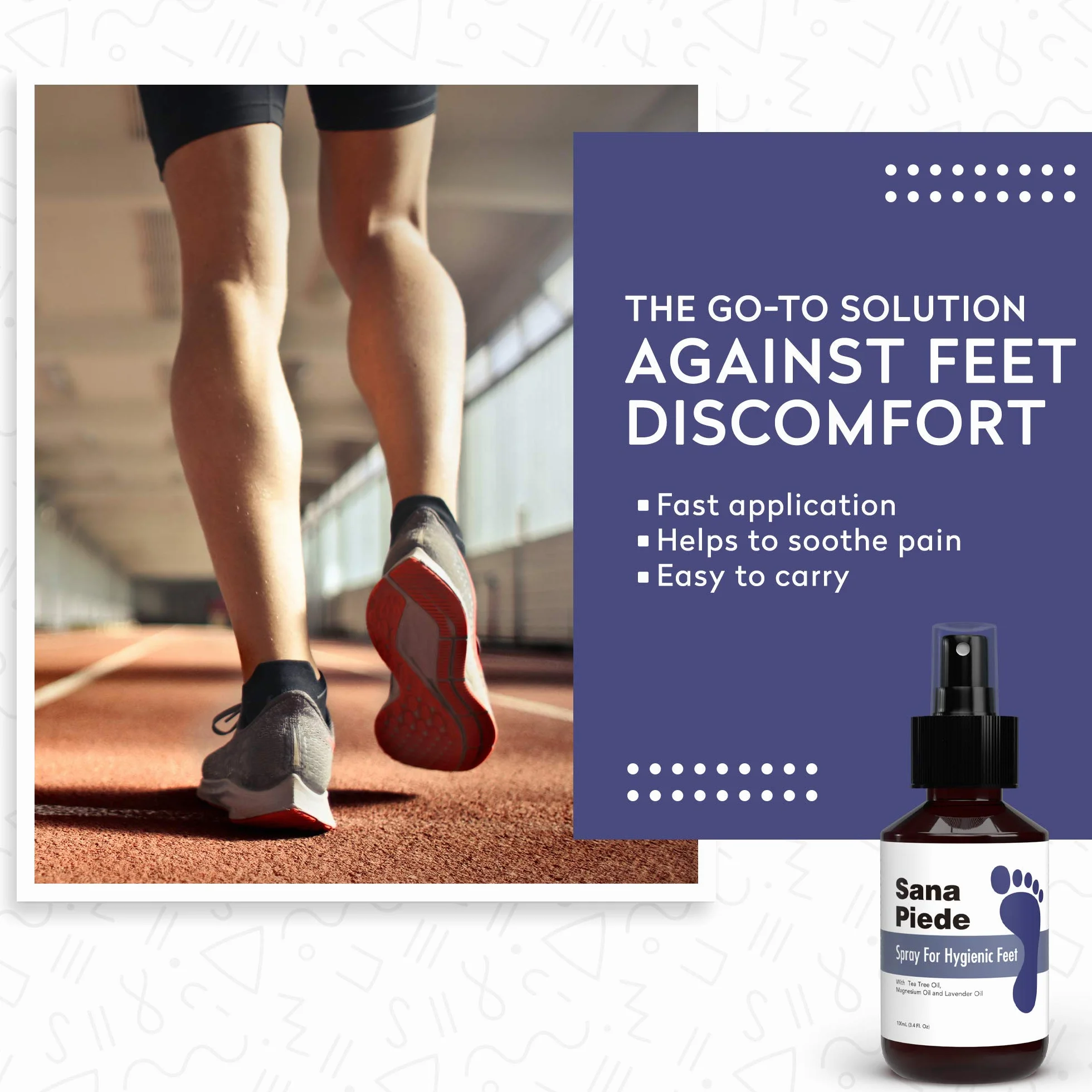Anti Vesciche Spray 100ml Alternativa a Cerotti Vesciche Efficace Contro Vesciche Piedi Olio di Lavanda