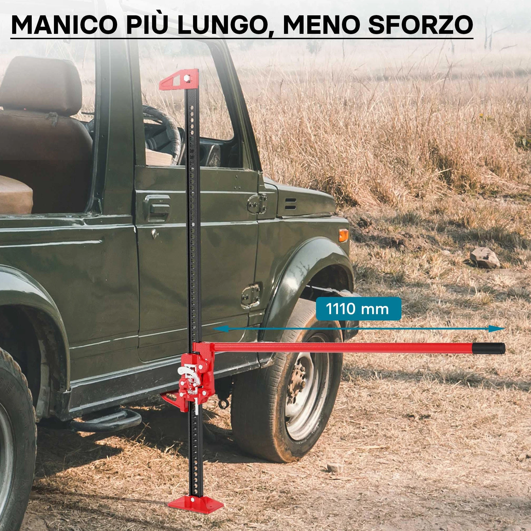 Binda meccanica 60" 150 cm 3000 kg sollevatore cric per fuoristrada e quad