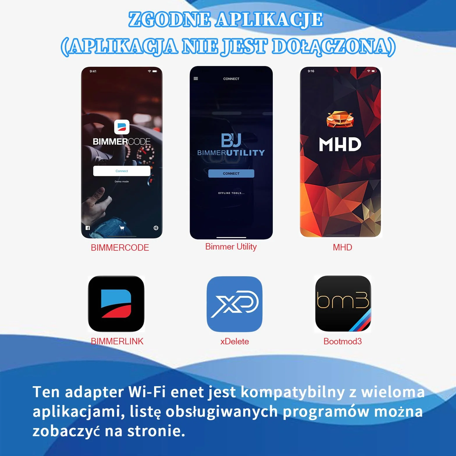 Adattatore WiFi OBD2 per Diagnostica BMW Serie F/G/I Compatibile con MHD, Bootmod3, BimmerCode, xDelete, E-SYS, ISTA