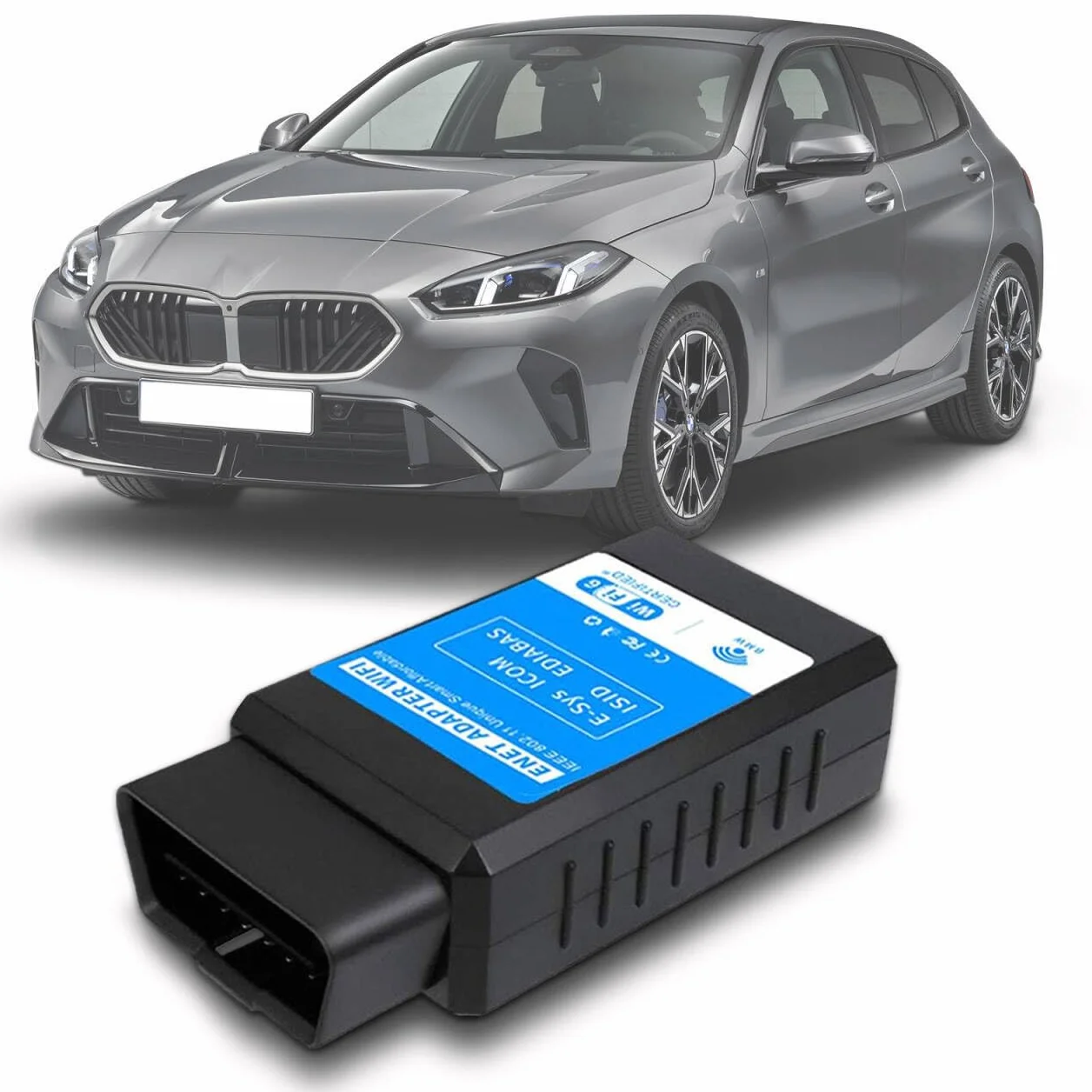 Bootmod3 OBD Enet WiFi Adapter for BMW F/G Series Mini A90/A91 Supra Carplay BimmerCode MHD Ethernet to OBD2 Diagnostic Coding Scanner Tool