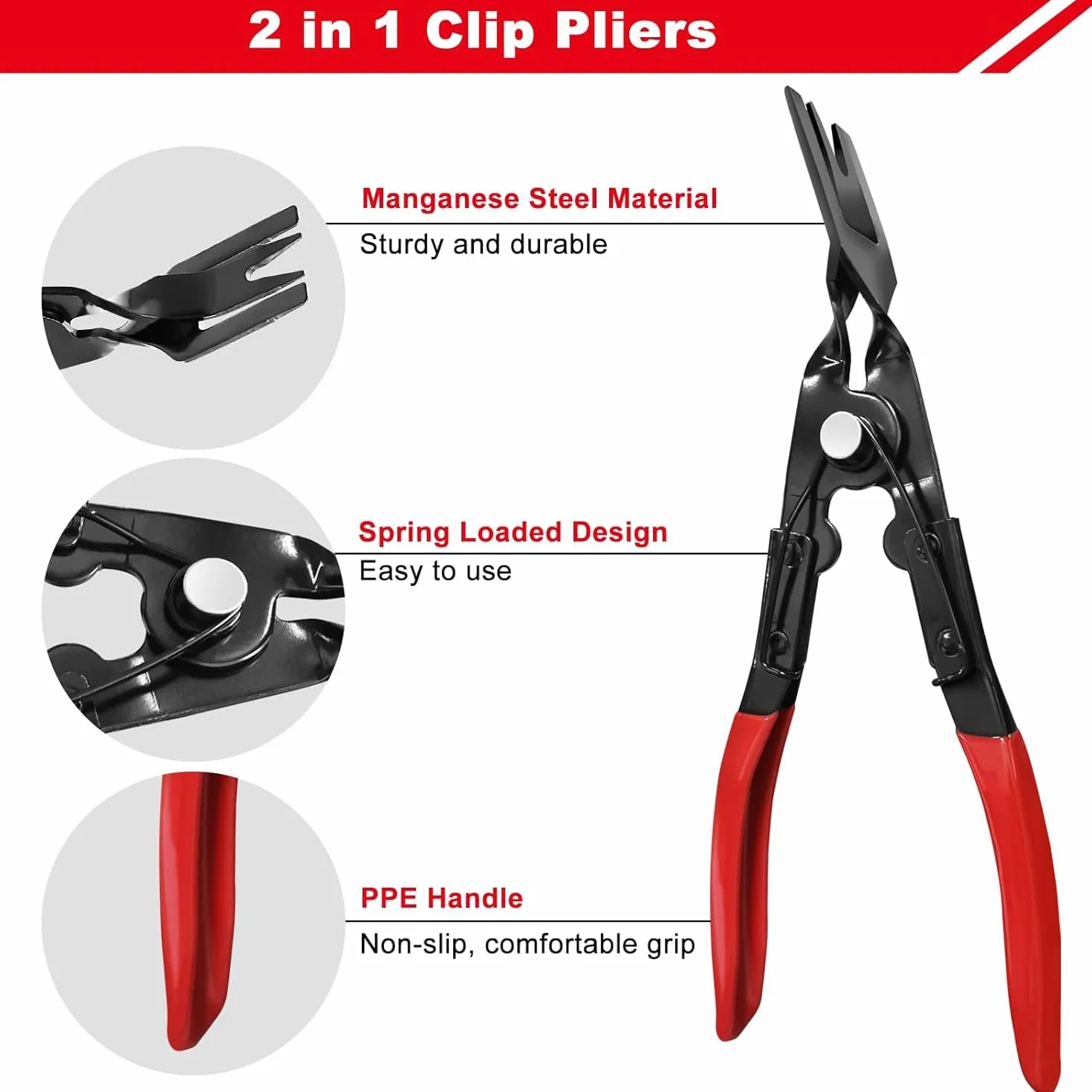 Greluma 3 Pz Set di pinze a Clip e rimozione di Elementi di Fissaggio - Kit di Riparazione Combinato per Rivestimenti Auto per Pannelli cruscotto Auto