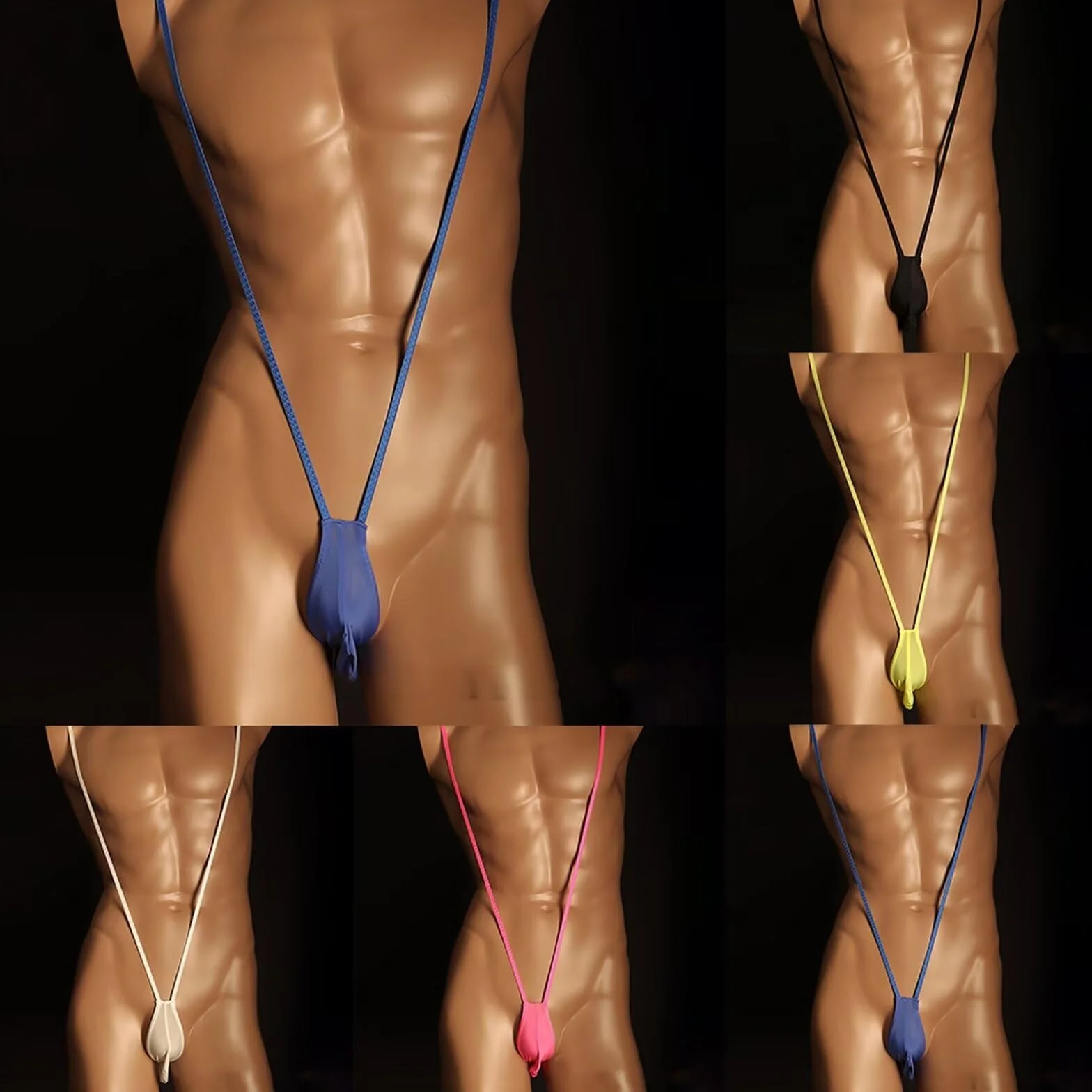 Uomini Strap Pouch Mutande Jockstrap Biancheria Intima Maschio G-String Costume Bagno Mini