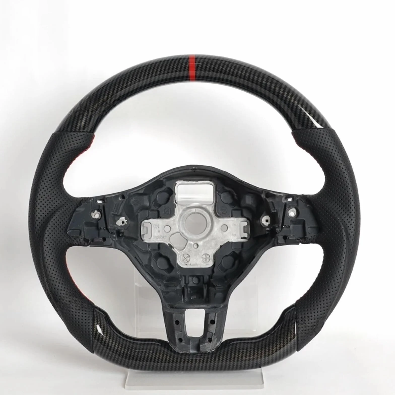 Volante in fibra di carbonio Hydro-Dip pelle traforata compatibile VW Golf 6 MK6 GTI GTD R 2009-2013
