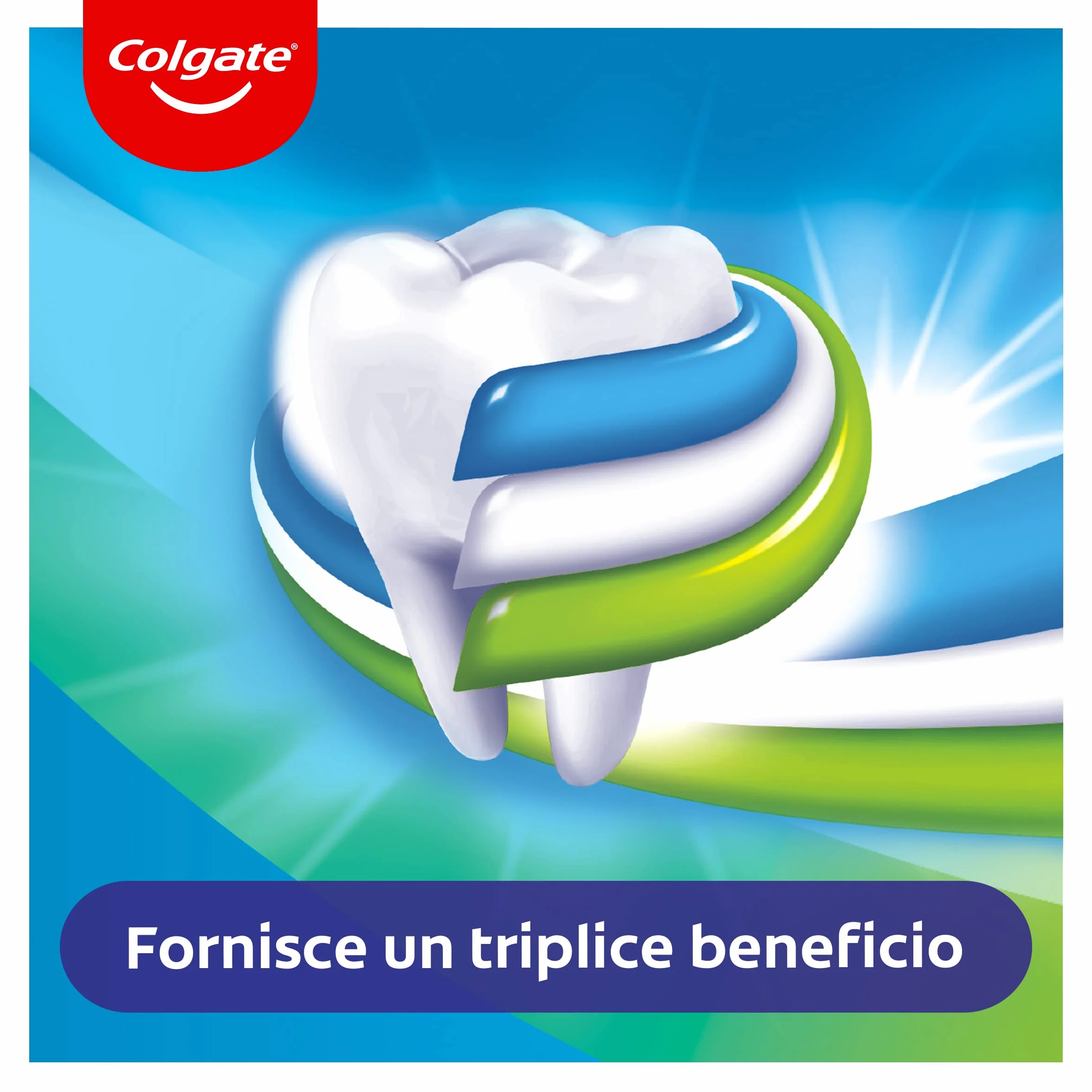 Colgate Dentifricio Triple Action 12x75ml Protezione Carie Denti Bianchi Alito Fresco