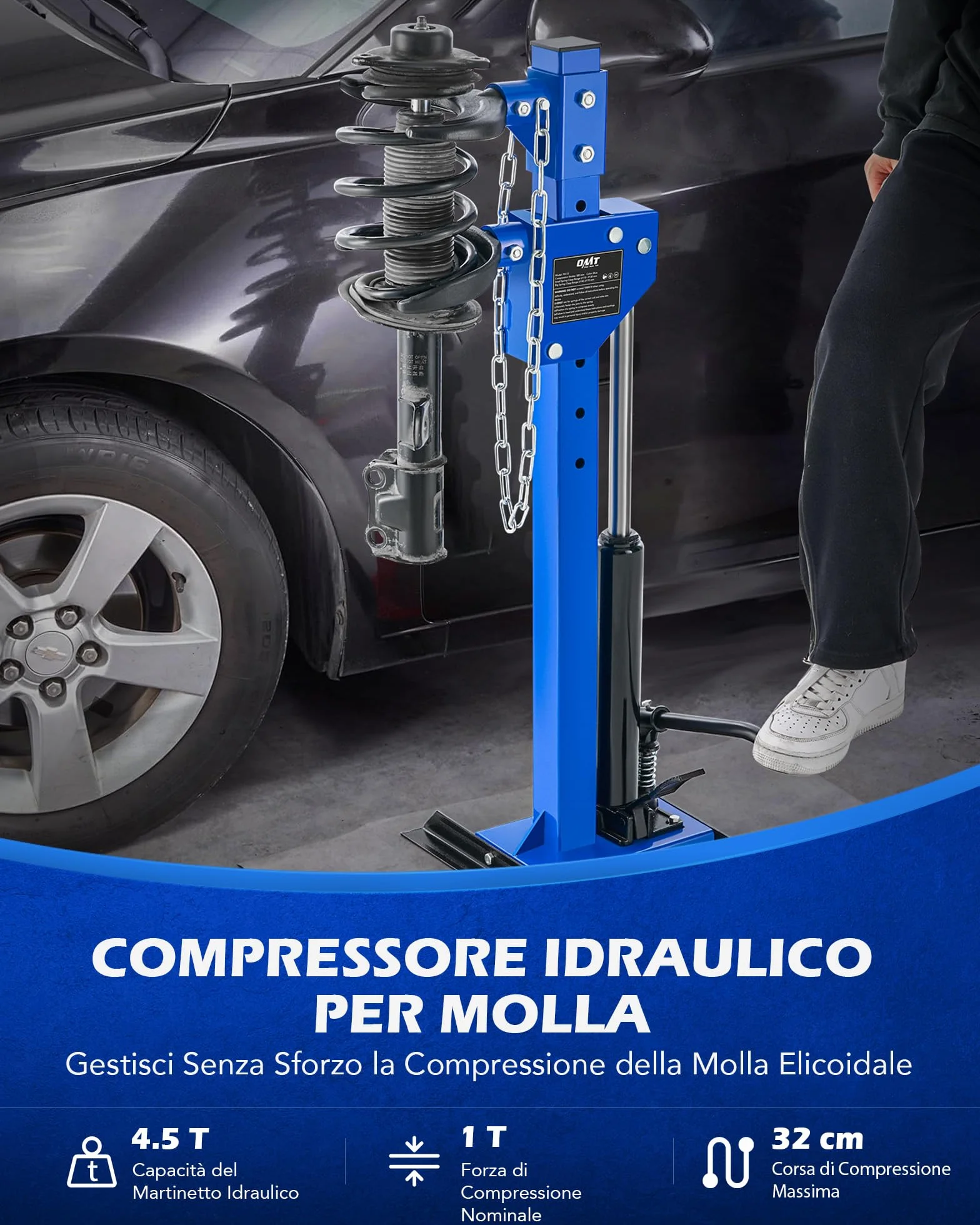 Orion Motor Tech 4.5T Compressore a Molla Idraulico Automatico per Auto Camion SUV
