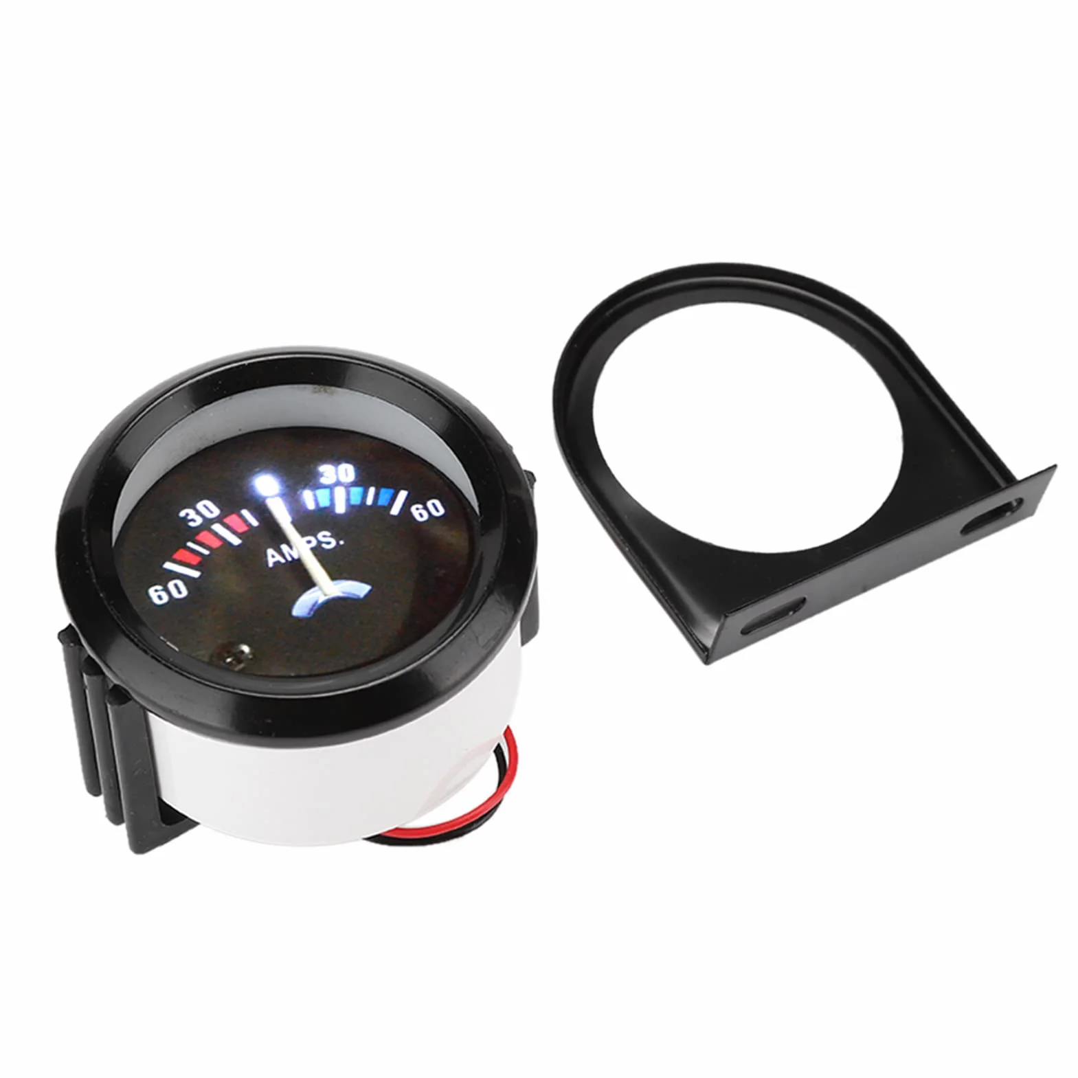 Amperometro Auto da 52 mm 60-0-60A con Retroilluminazione per Monitoraggio Corrente Compatibile con Maggior parte dei Veicoli Ideale per Modifiche