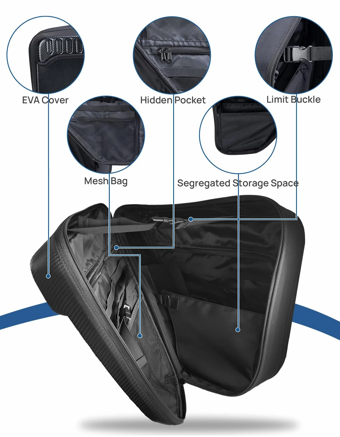 Borsa Organizer per Roll Bar Compatibile con 2018-2023 Wrangler JLU 4 Porte, Borsa da Sella per Gabbia di Sicurezza