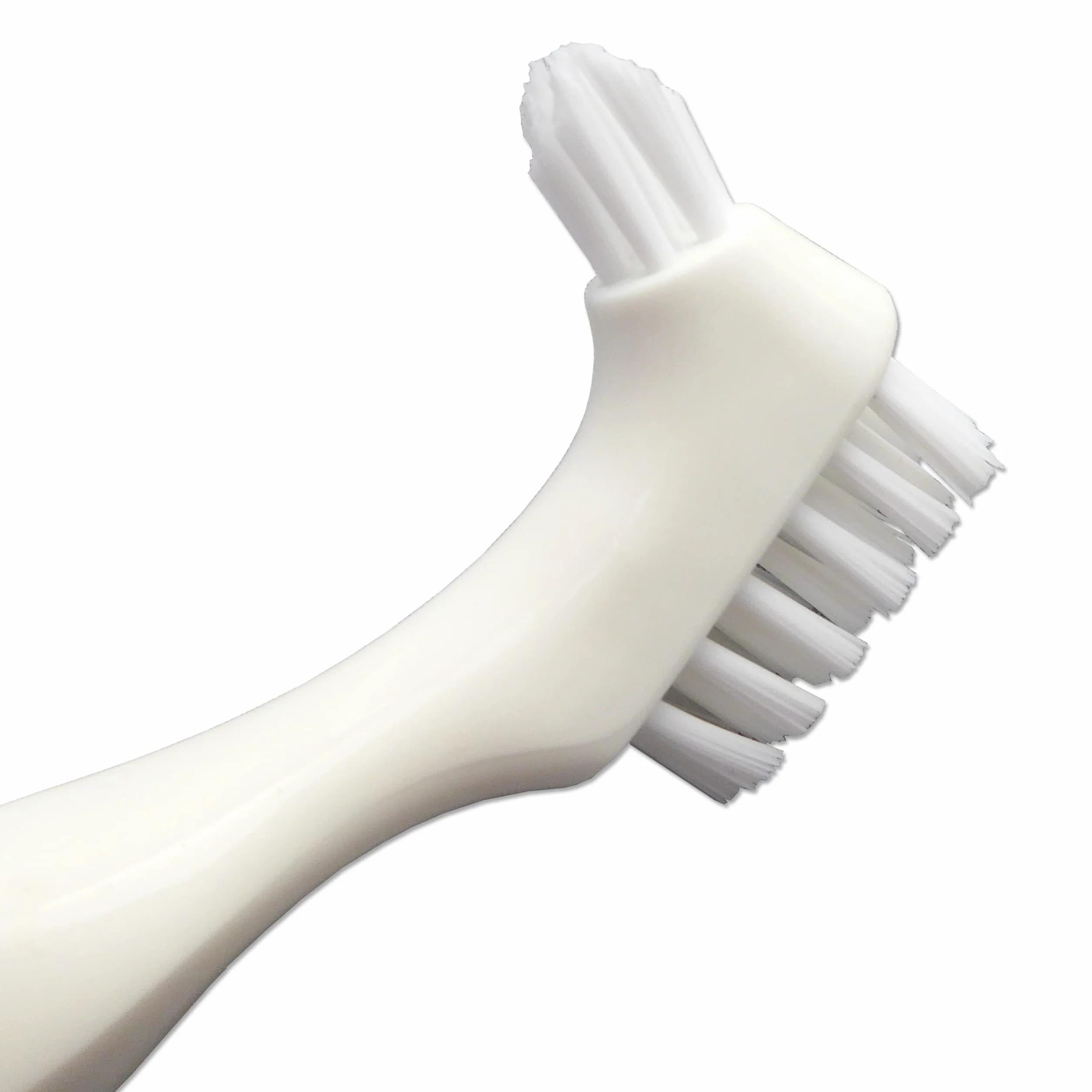 Dental Aesthetics Spazzolino per protesi set di 2 blu e bianco Impugnatura a presa facile doppia spazzola