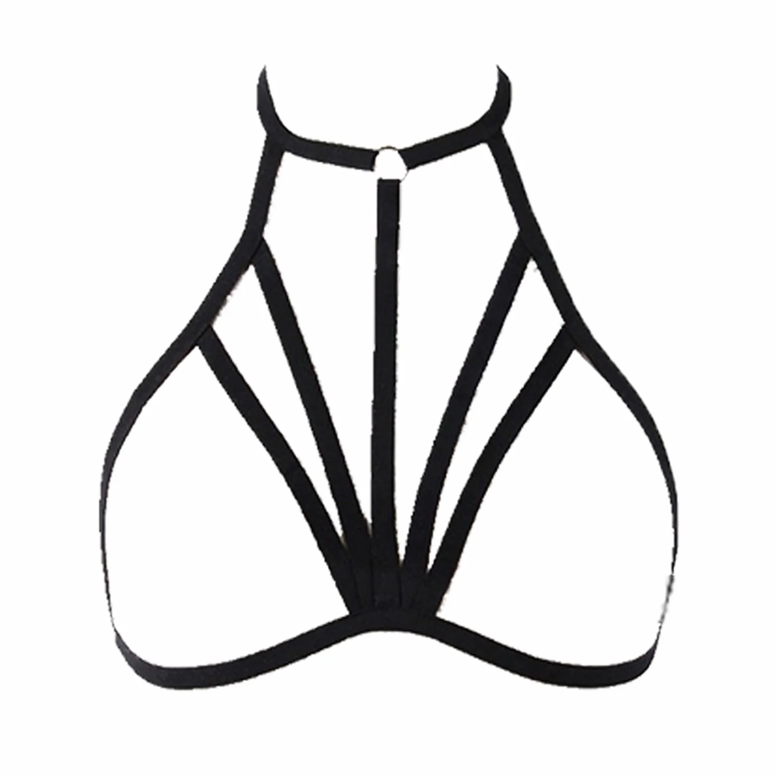 Sexy Open Harness 2 PCS Hollow Fashion Belt Punk Gothic Top Bikini Reggiseno Bra