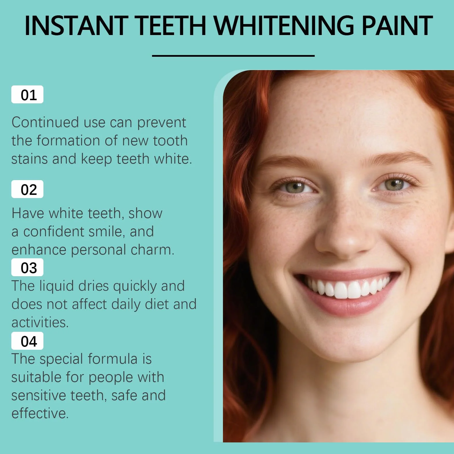 Smalto per denti Teeth Whitening Paint, vernice bianca smaltata, sbiancamento istantaneo