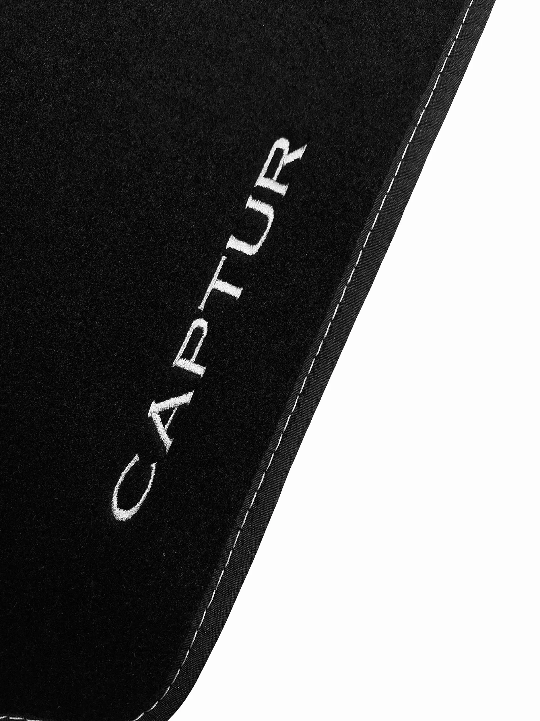 Tappetini compatibili per Captur I dal 2013 al 2018 con logo ricamato e battitacco (2 ricami)