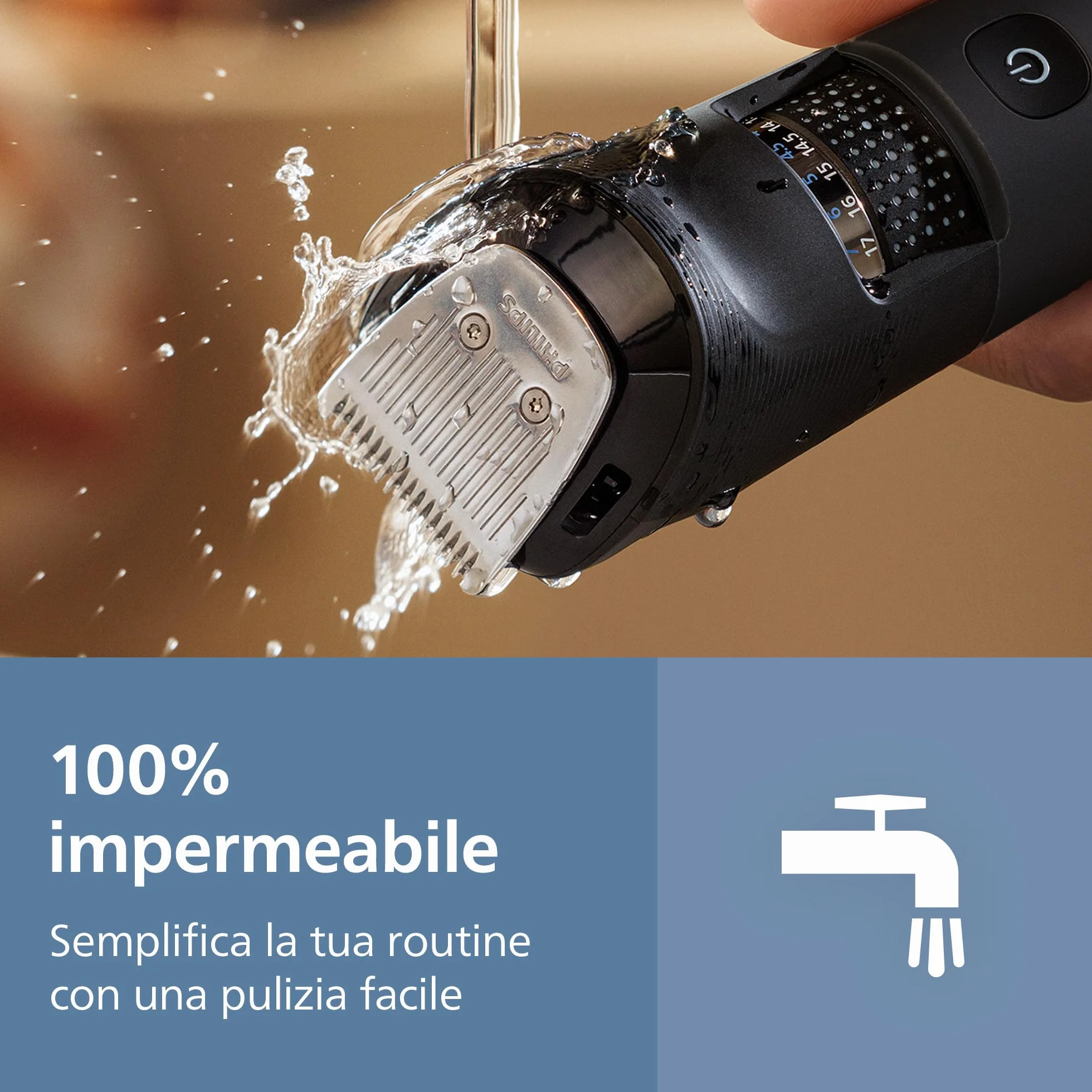 Philips Serie 5000 Regolabarba BT5765/15, Lame in Metallo Autoaffilanti, 40 Impostazioni Lunghezza, BeardSense, Impermeabile