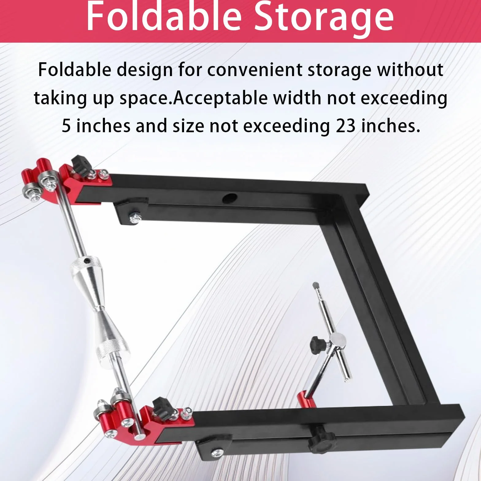 Equilibratrice per Ruote, Supporto per Equilibratura Ruote Pieghevole da 34,2 * 37,2 * 39cm Supporto di Equilibratura per Moto con Tutti Gli Accessori di Installazione per Pneumatici da 5 * 23 Pollici